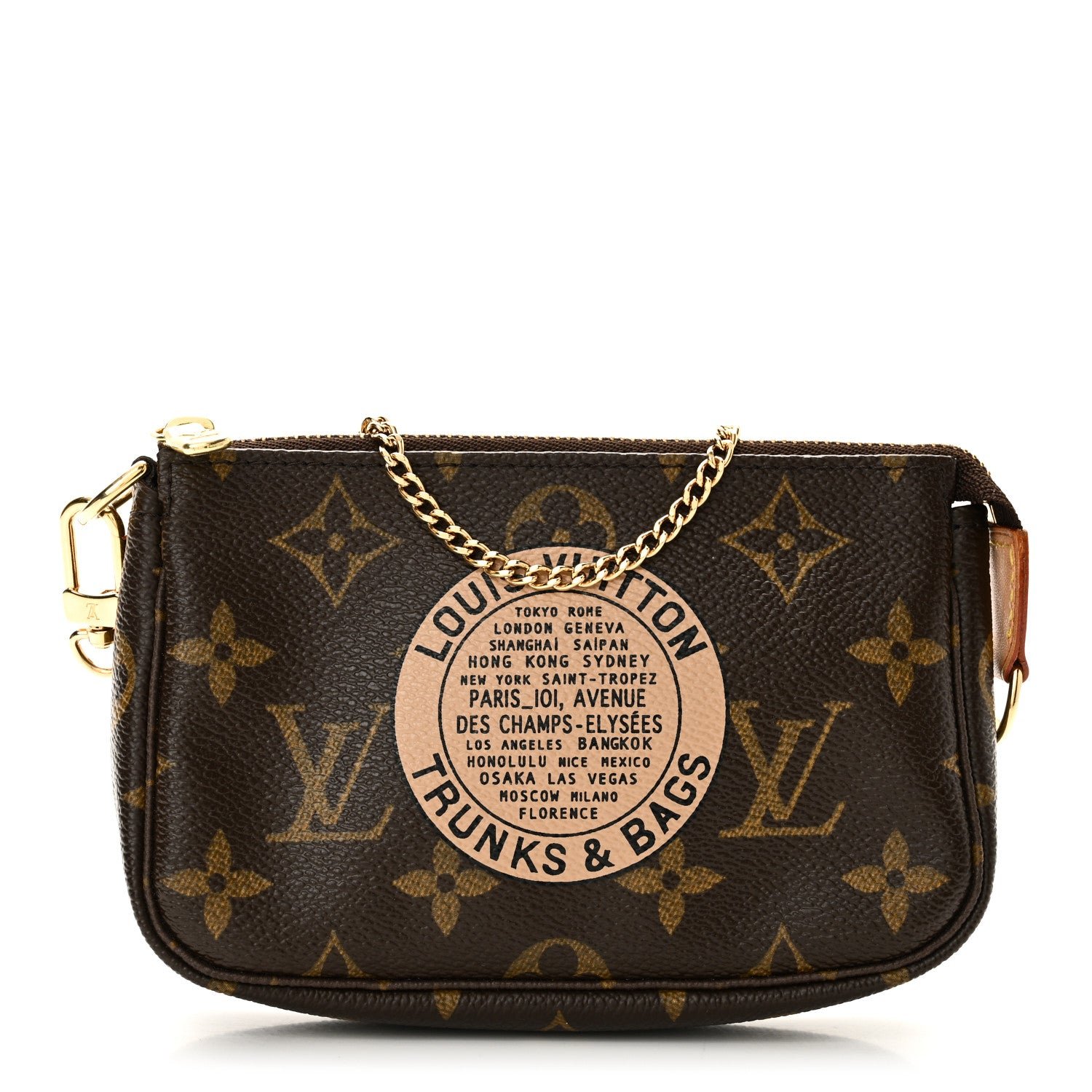 Louis Vuitton Monogram Complice Trunks and Bags Mini Pochette Accessories Beige