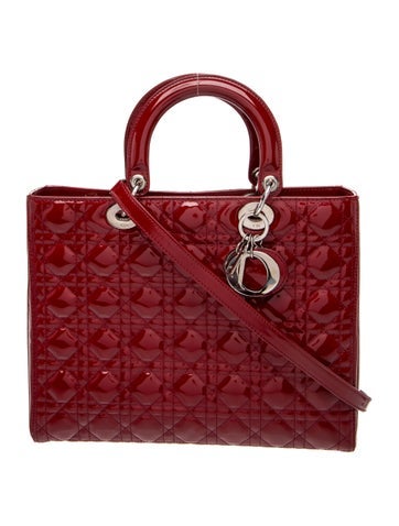 Patent Leather Lady Dior Large