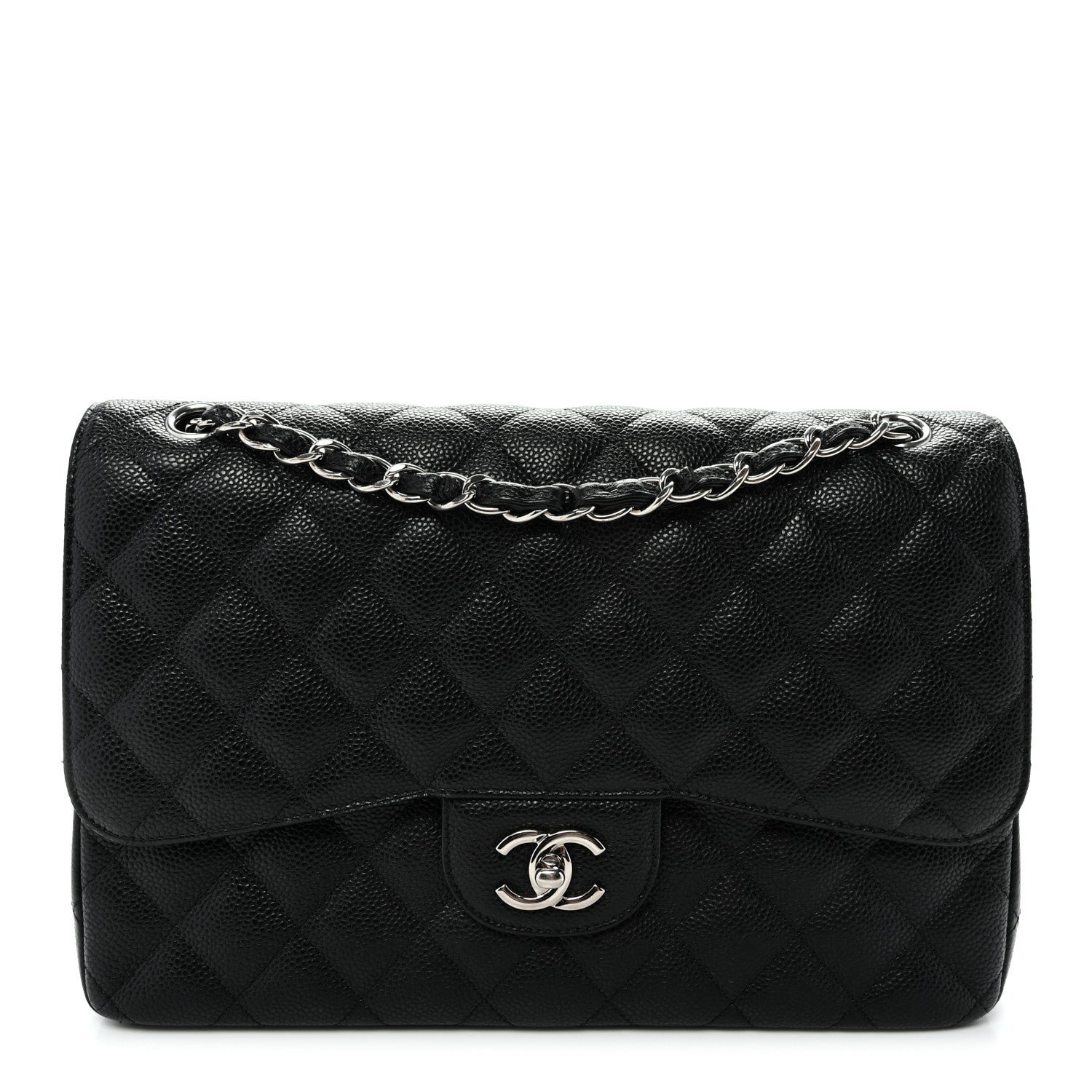 Chanel Caviar Quilted Jumbo Double Flap Black