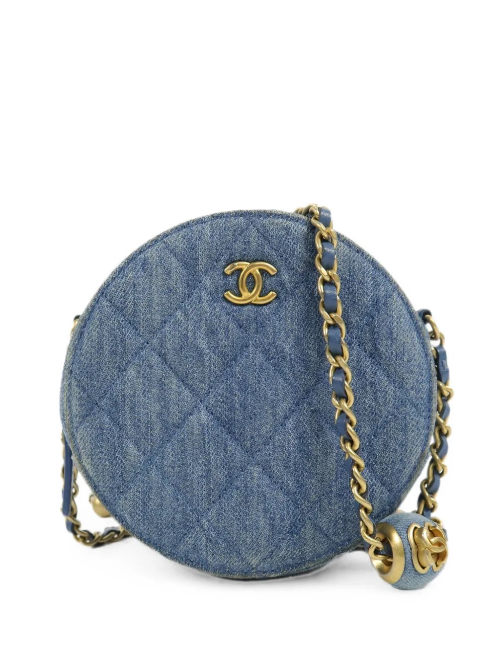 CC diamond-quilted shoulder bag