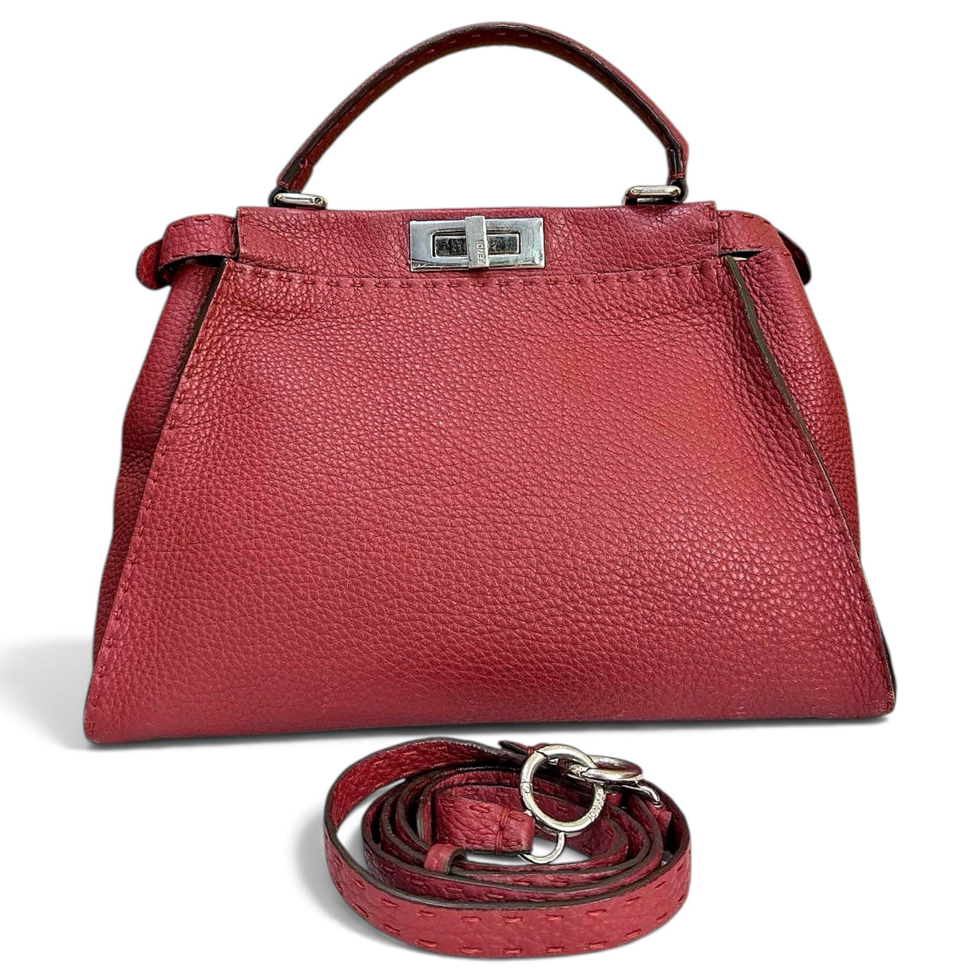 Peekaboo leather handbag