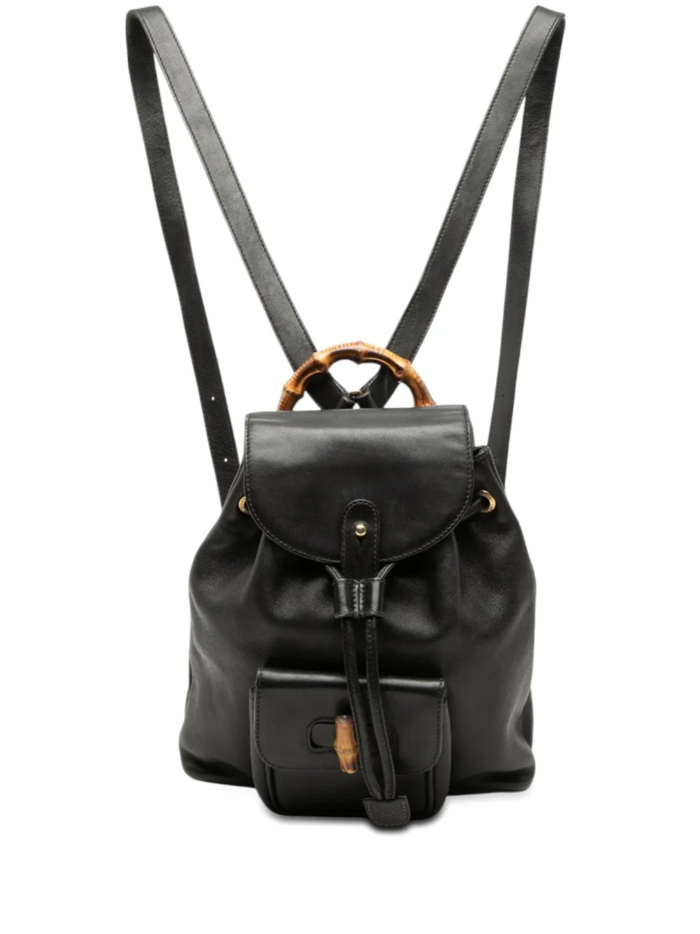 20th Century Calfskin Bamboo Drawstring backpack