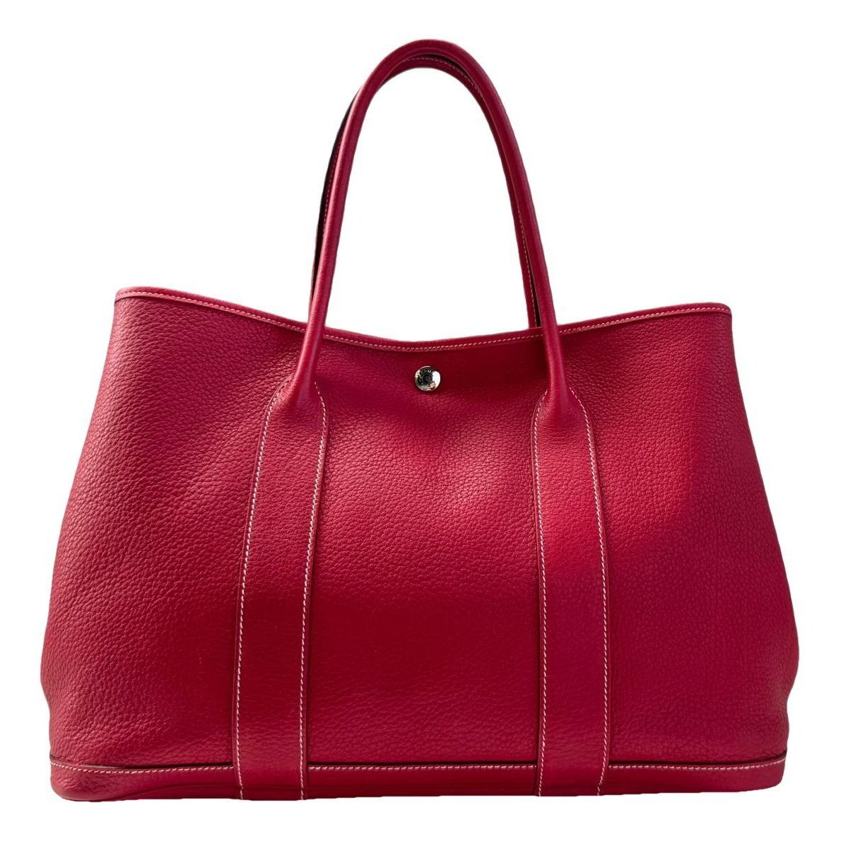 Hermes Garden Party 36 Handbag Rouge Casaque Negonda Leather 2008