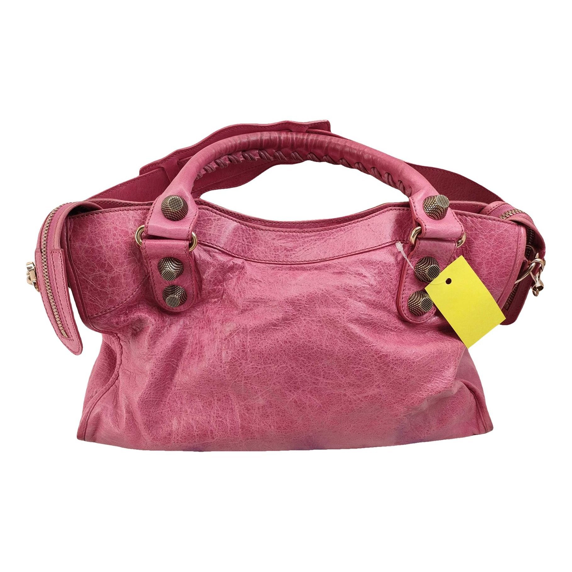 City leather handbag
