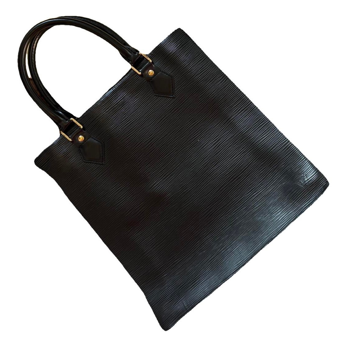 Plat leather handbag