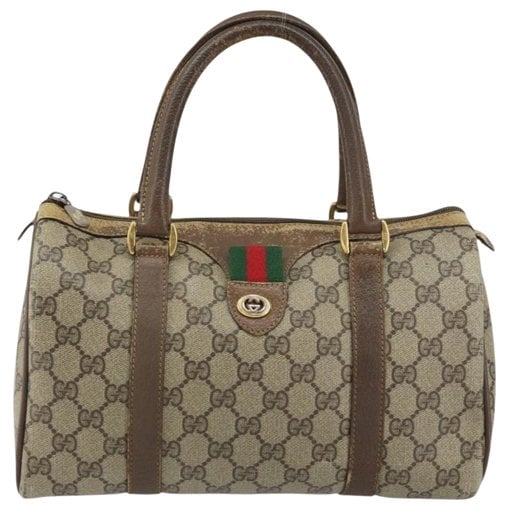 Boston leather bowling bag