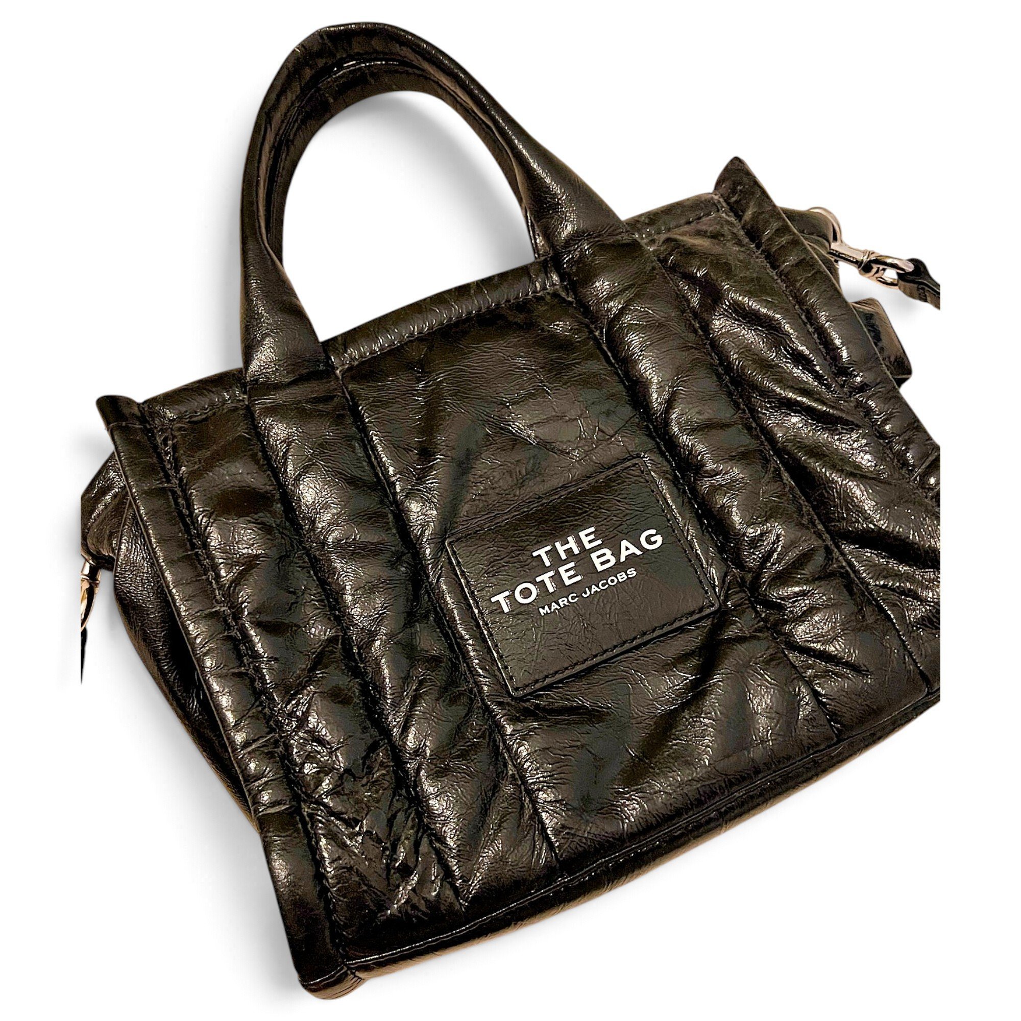 The Tag Tote patent leather tote