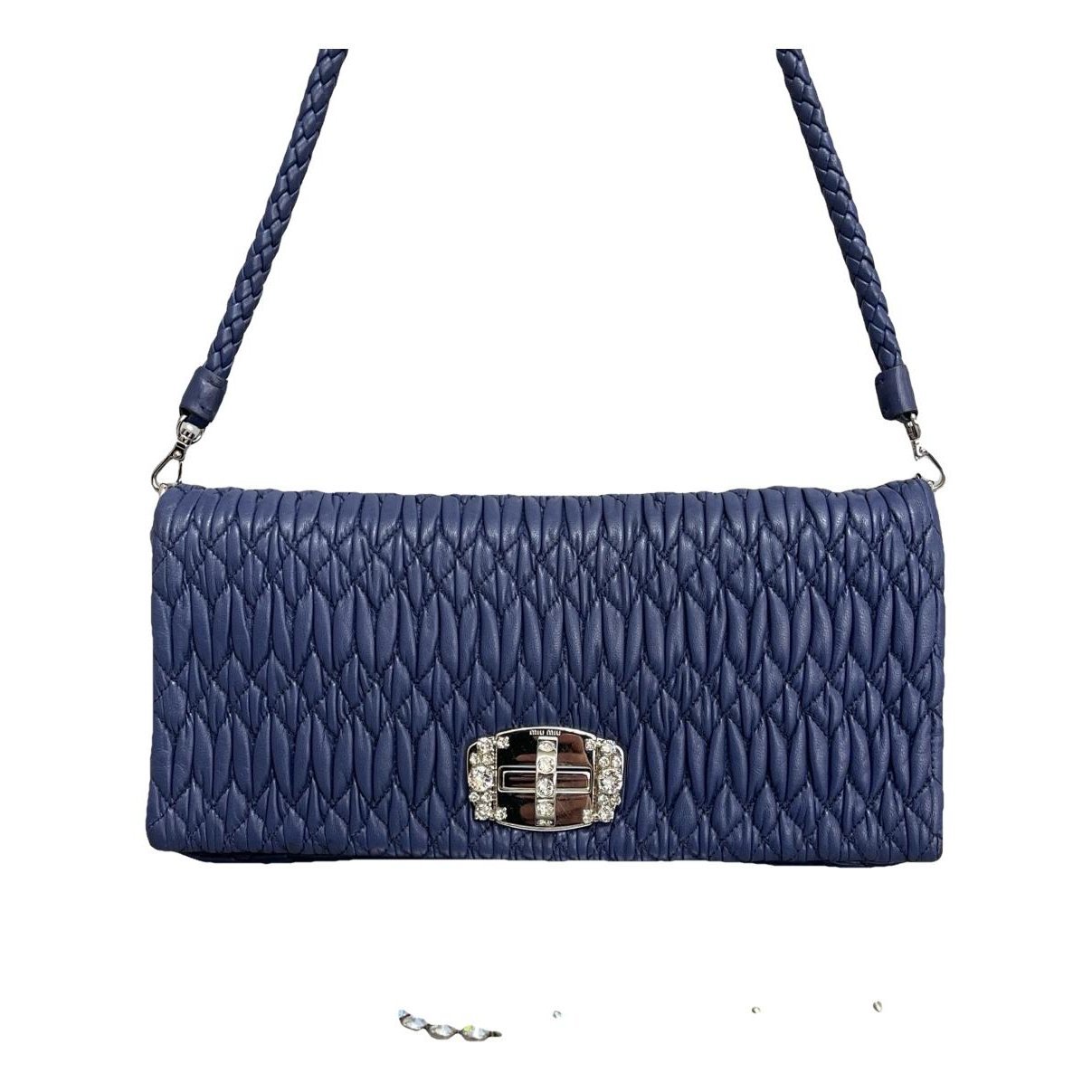 Miu Crystal leather handbag