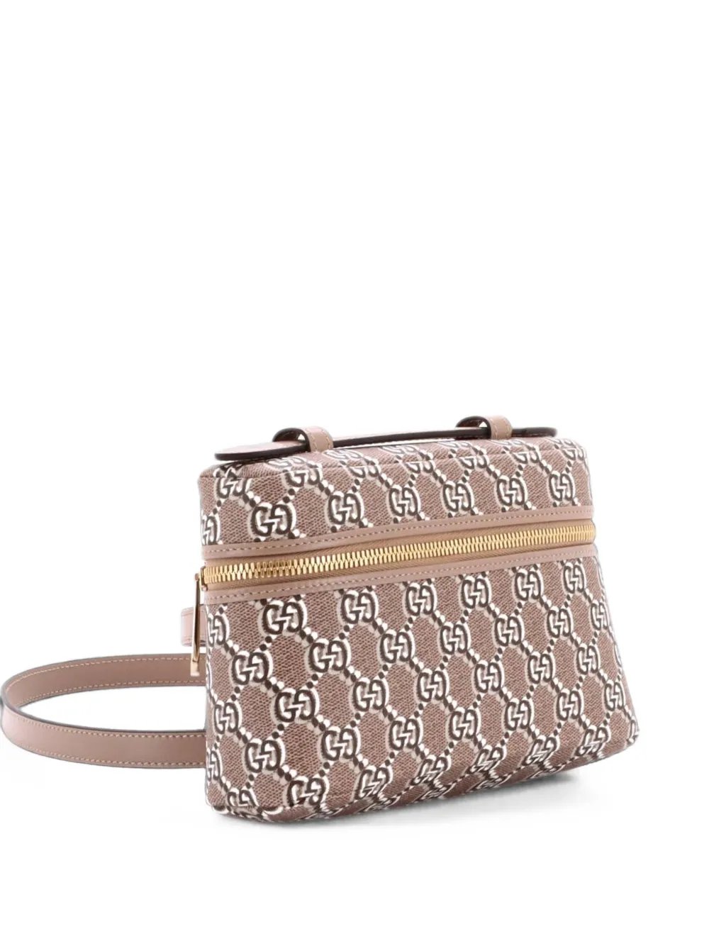Emblem Top Handle Vanity Bag GG Shadow Coated Canvas Small shoulder bag