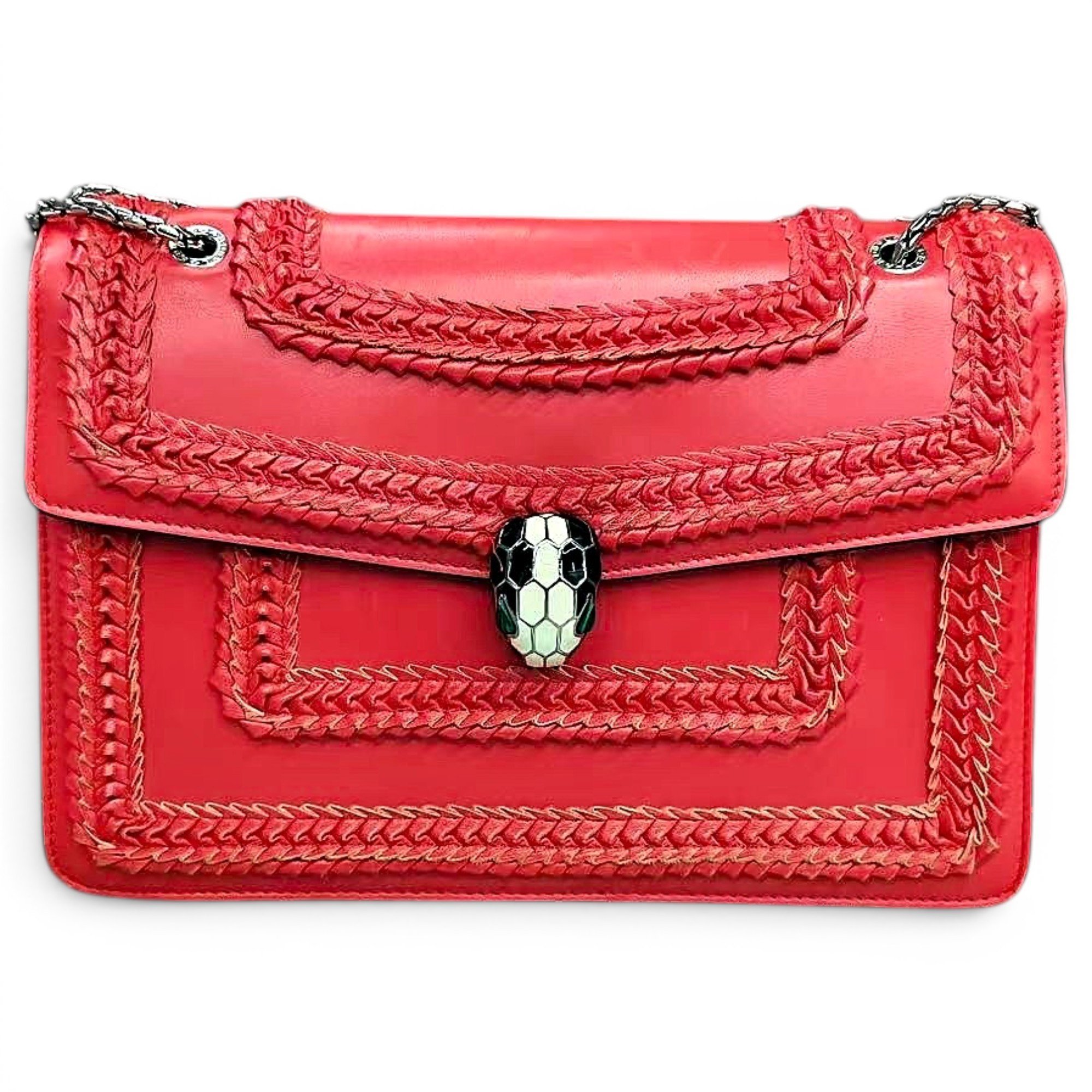 Serpenti leather handbag