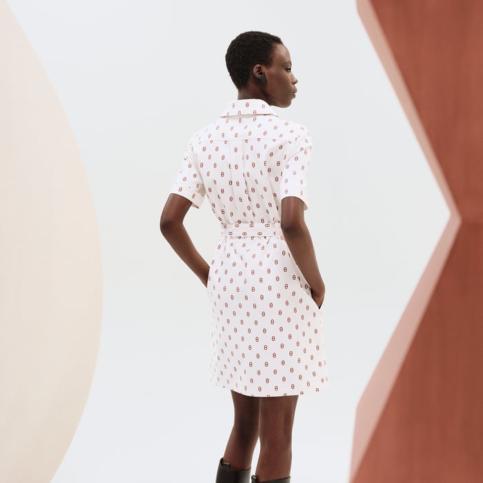 Marron Fauve "Chaine d'Ancre" Denim Dress