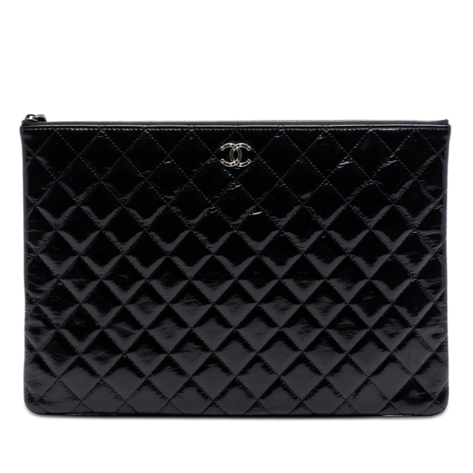Leather clutch bag
