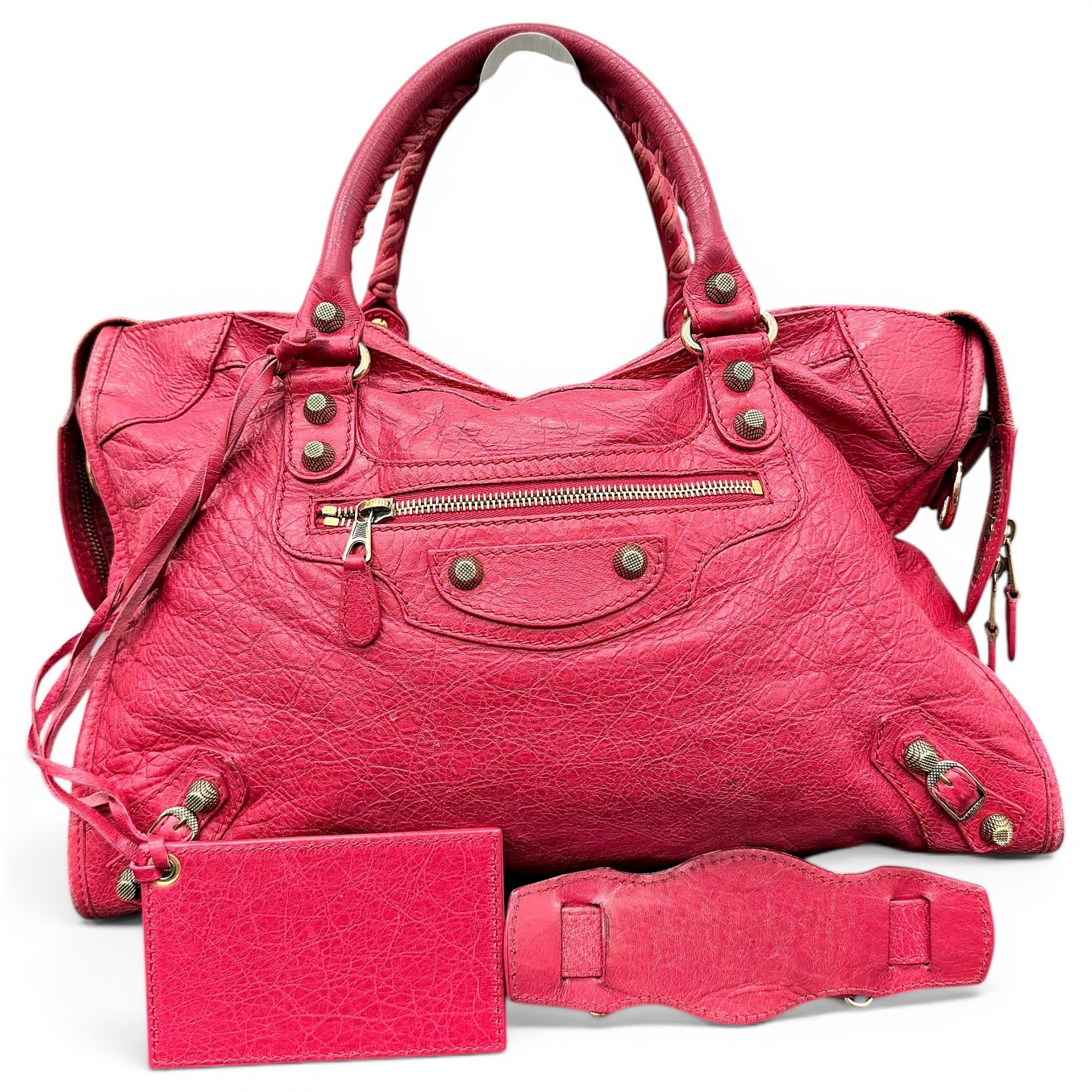 Classic Metalic leather handbag