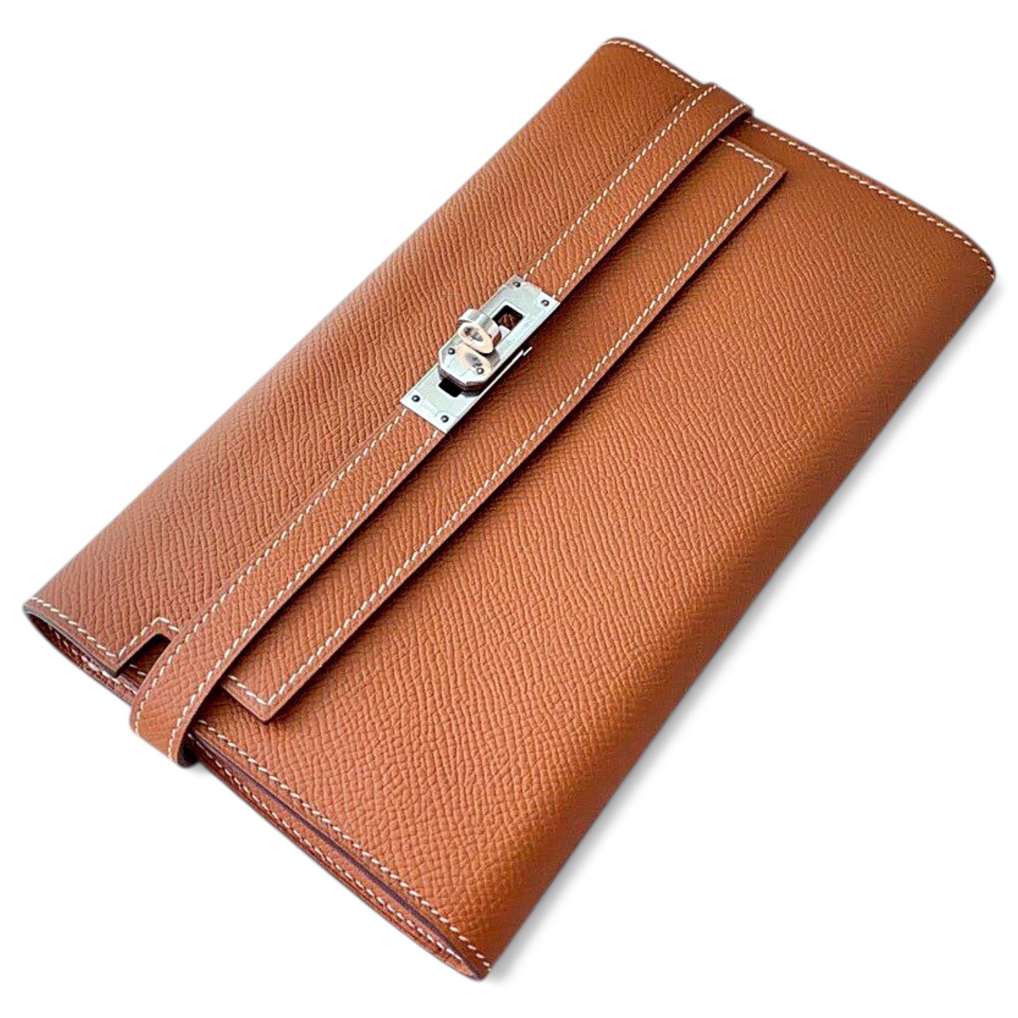 Leather clutch bag