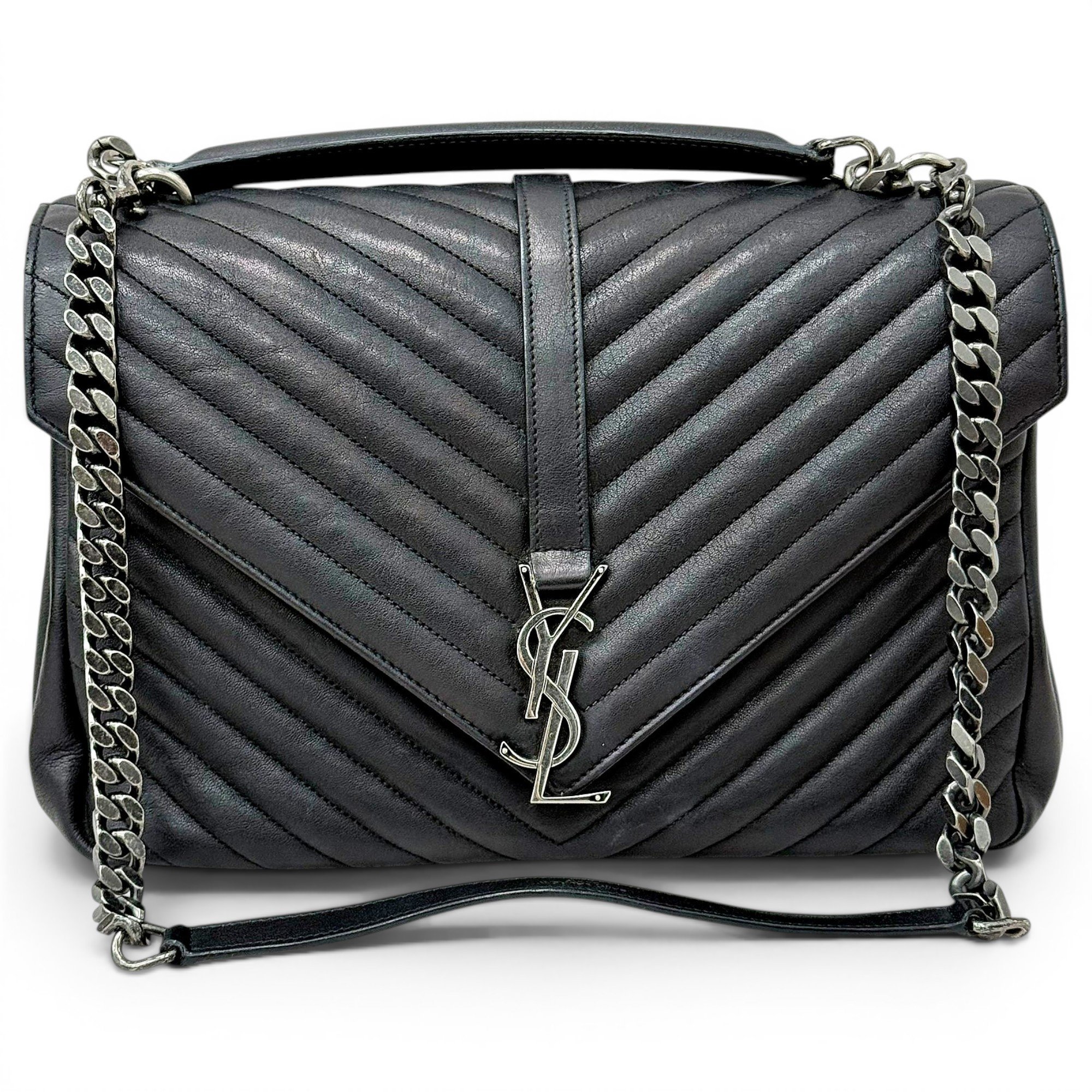 Collége monogramme leather handbag