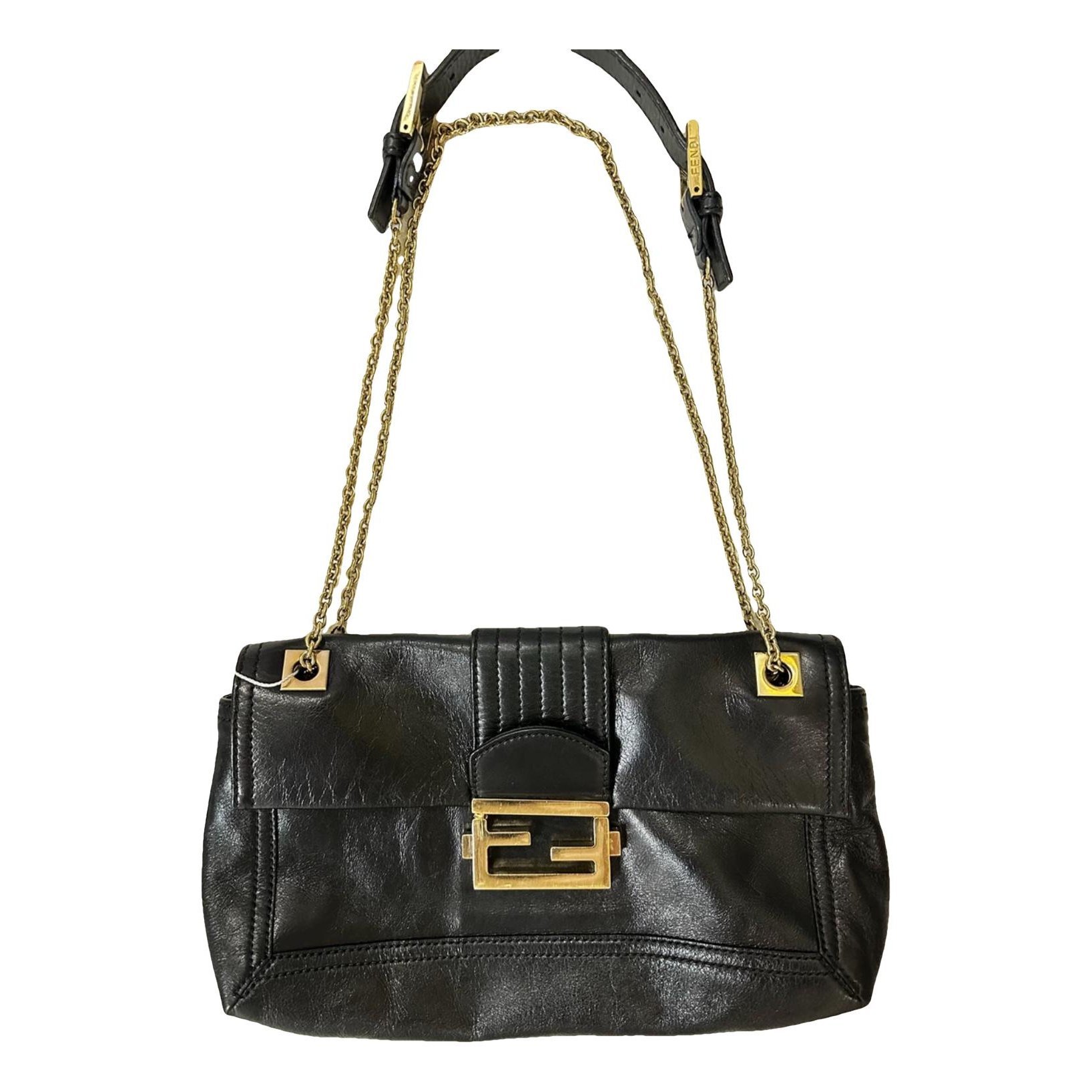 Baguette leather handbag