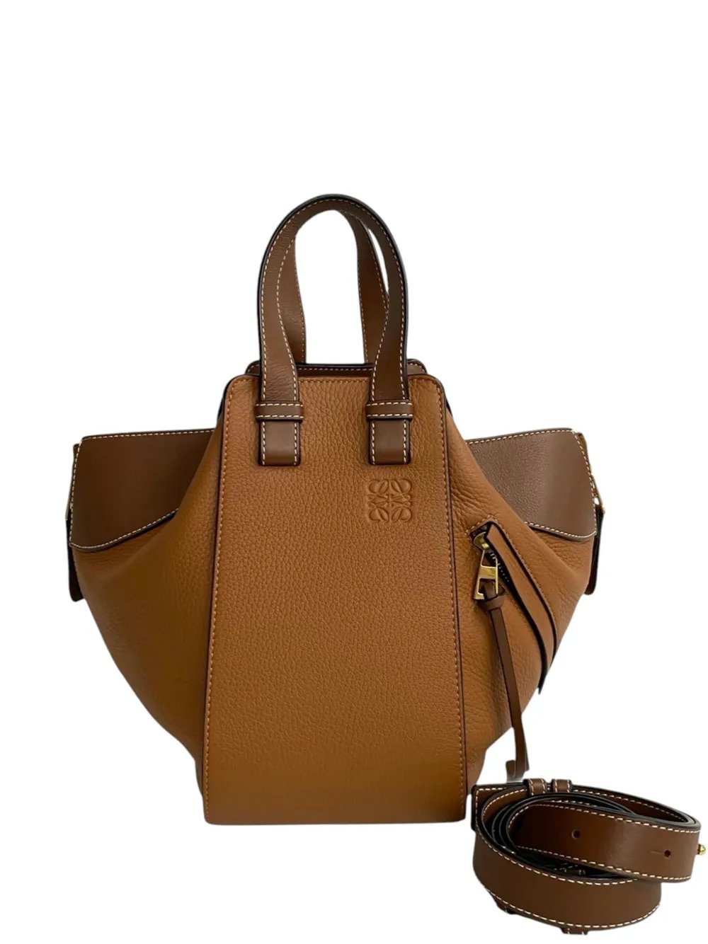 2016-2026 Small Bicolor Leather Hammock satchel