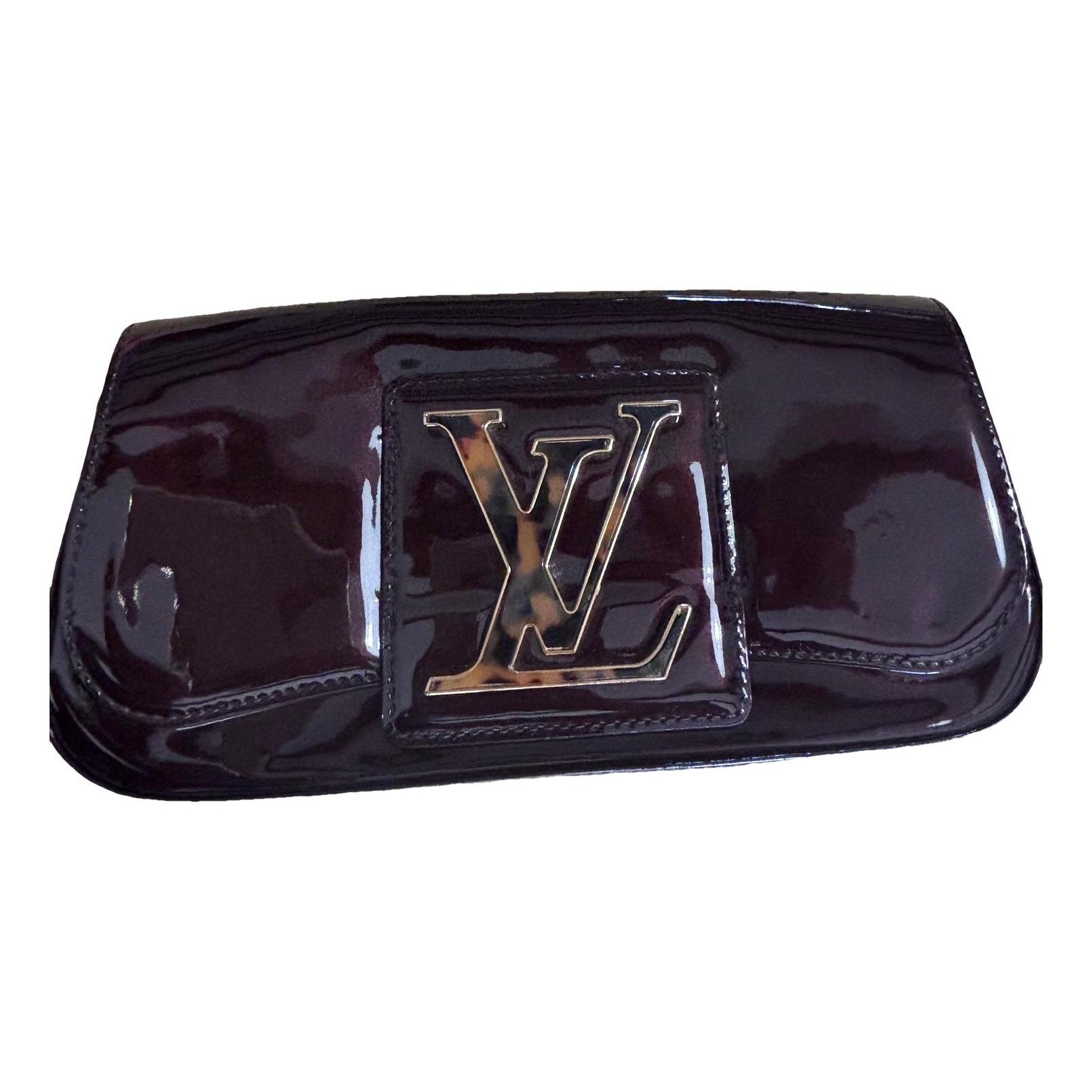 Sobe patent leather clutch bag