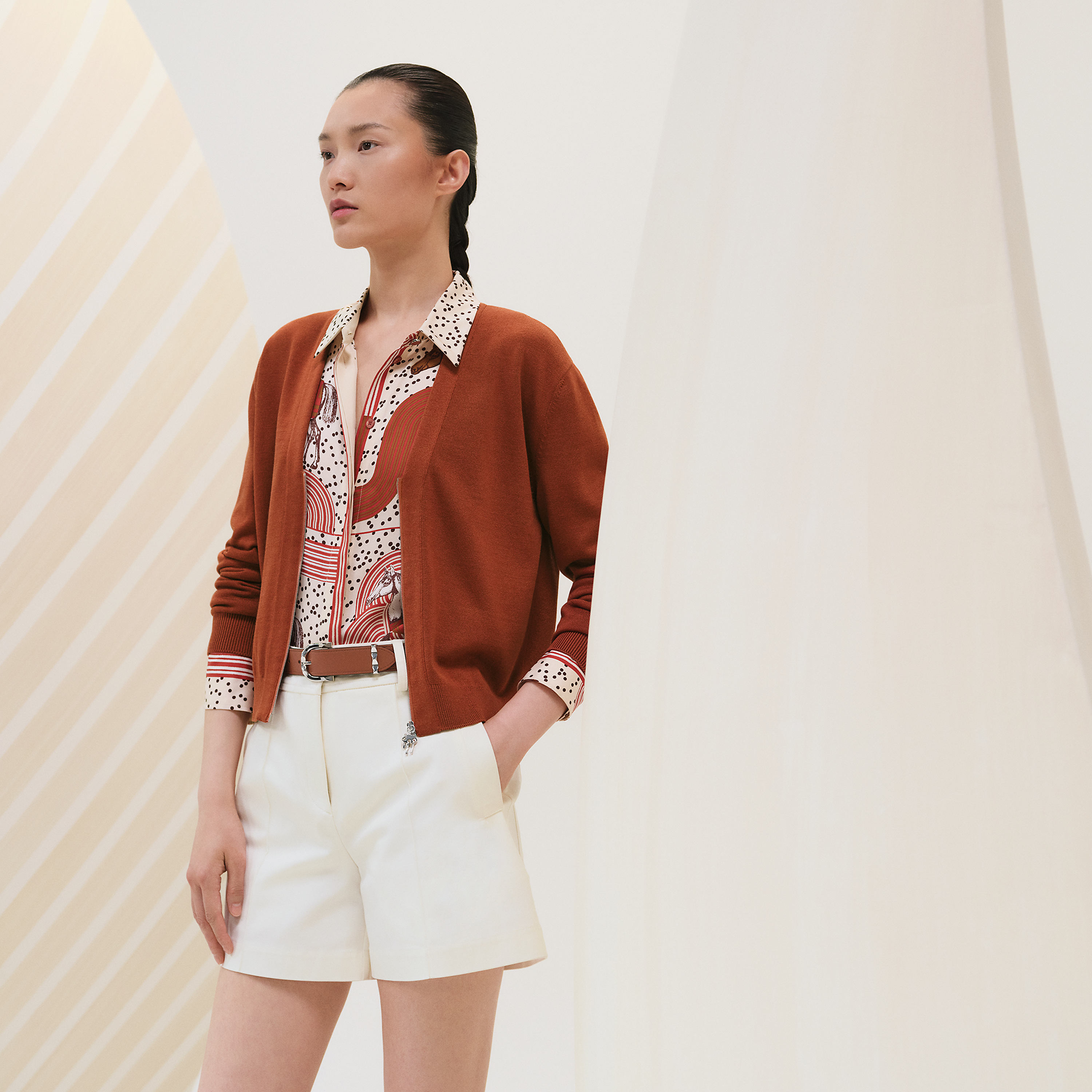 Zipped cardigan