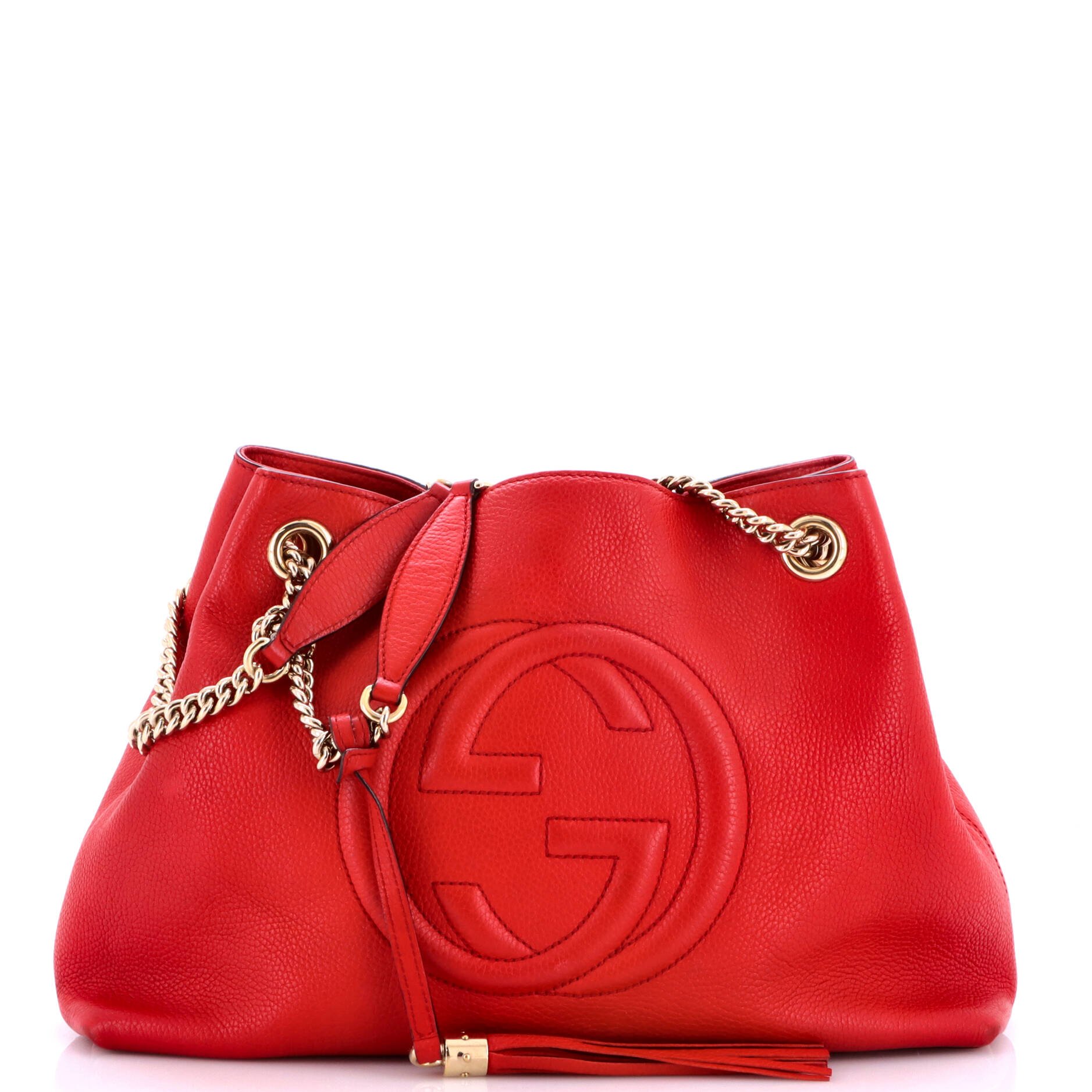 Soho Chain Strap Shoulder Bag Leather Medium