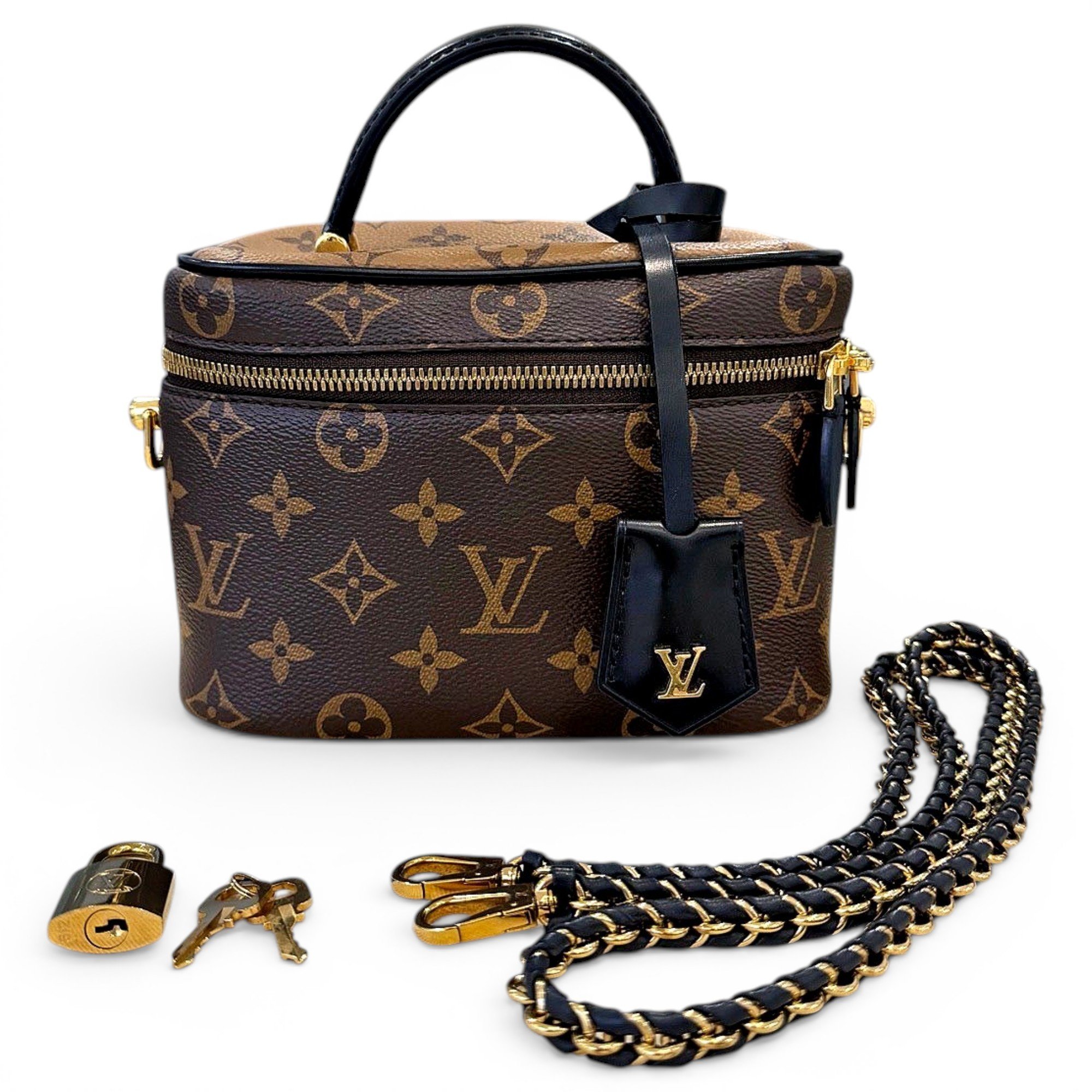 Vanity leather handbag
