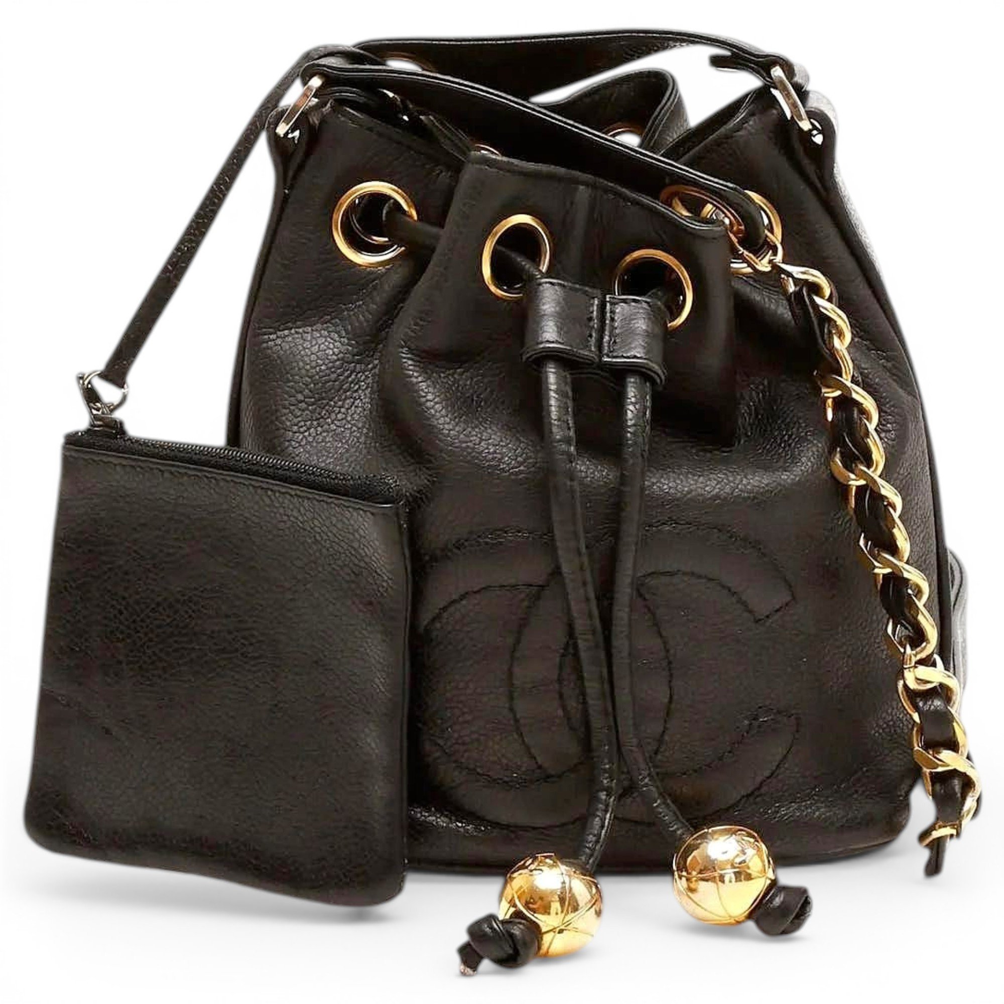 Trendy CC leather handbag