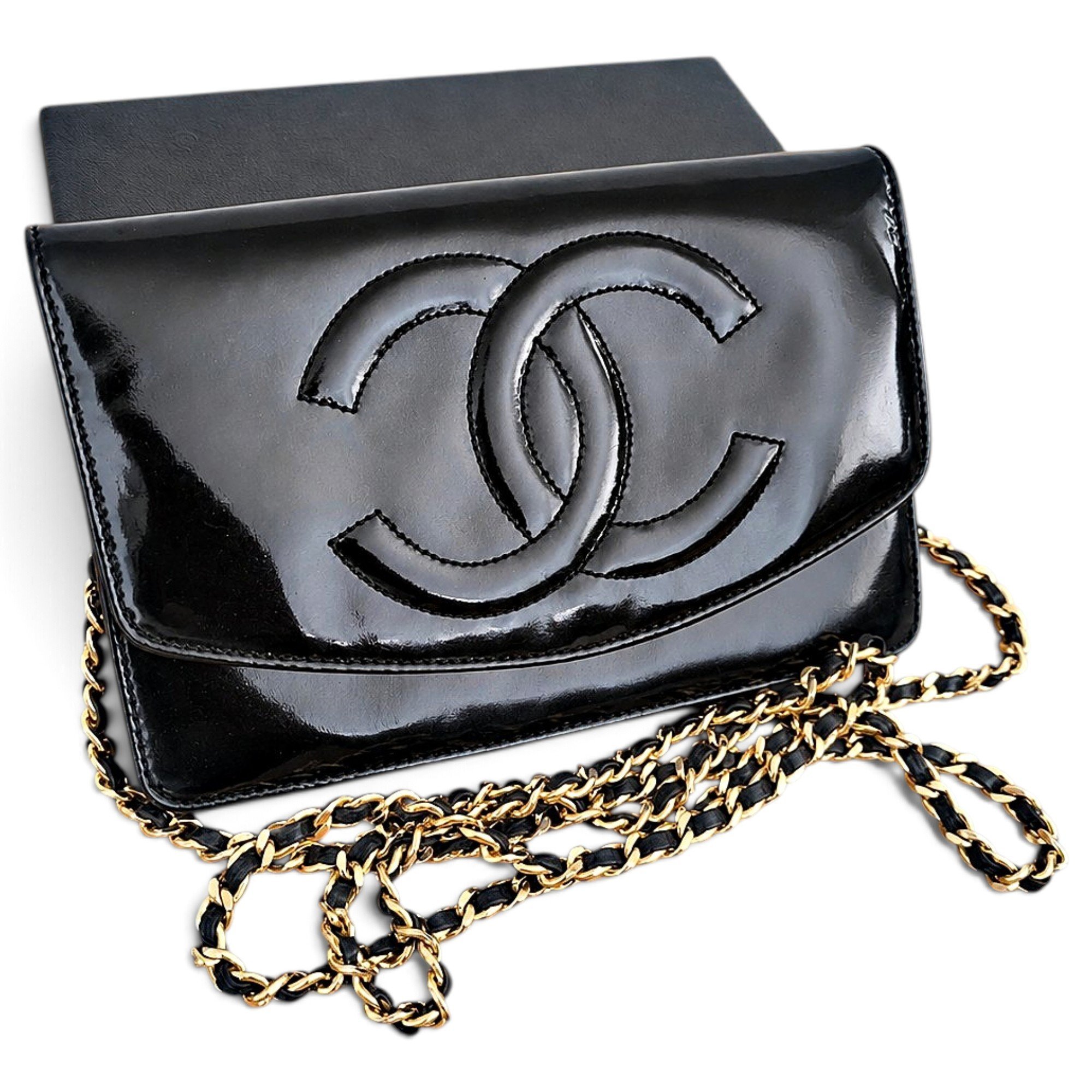 Wallet On Chain Double C leather handbag