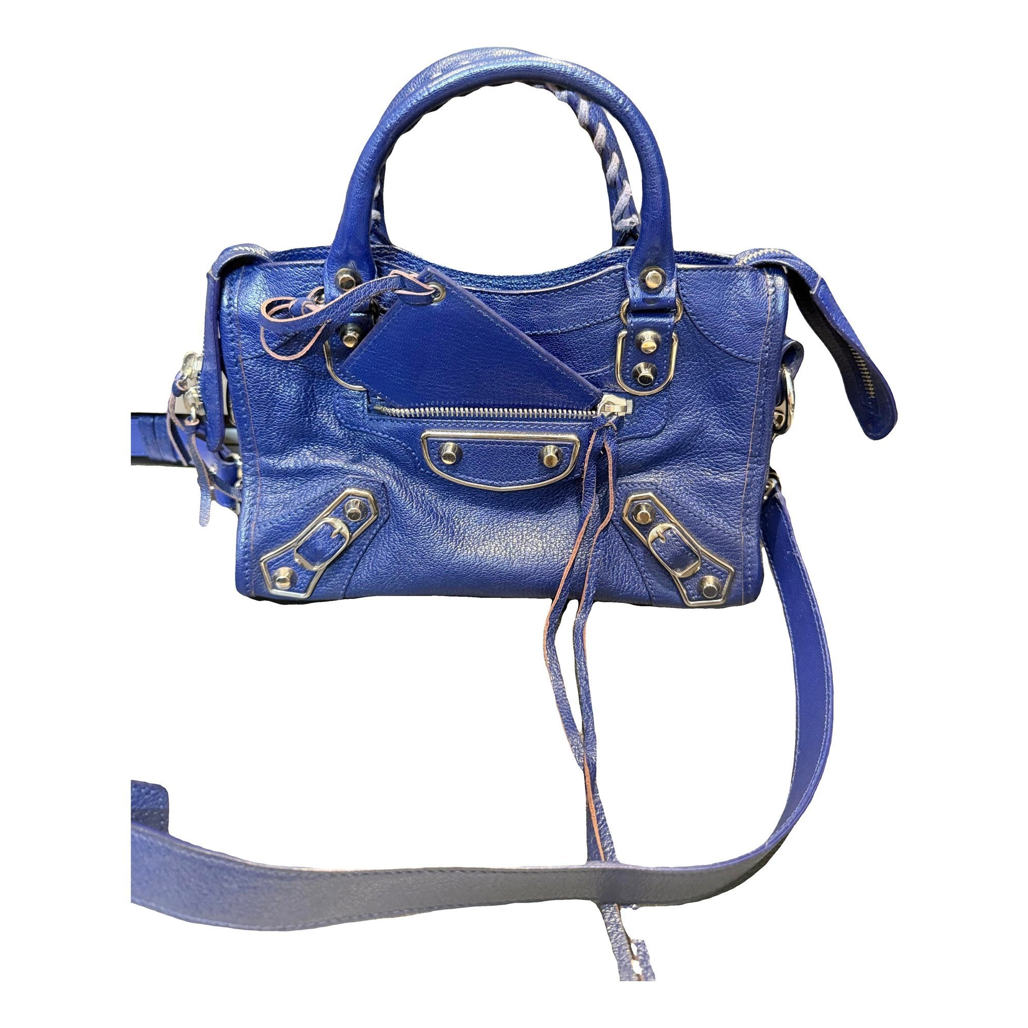 City leather handbag