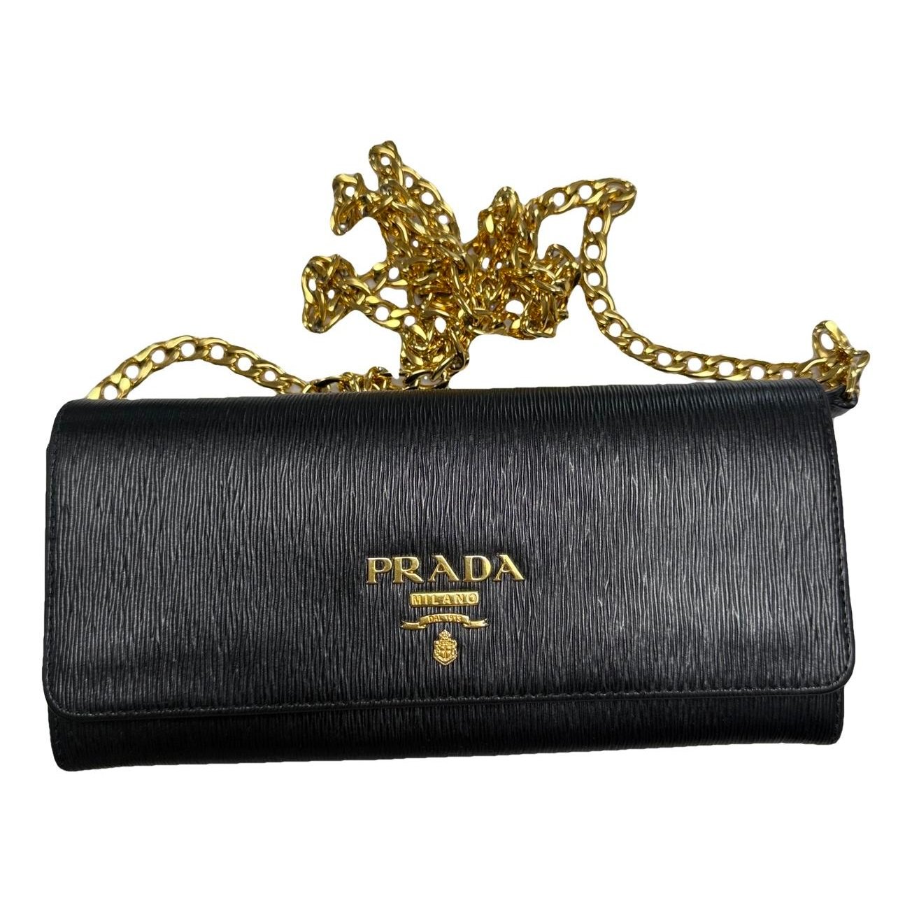 Leather clutch bag