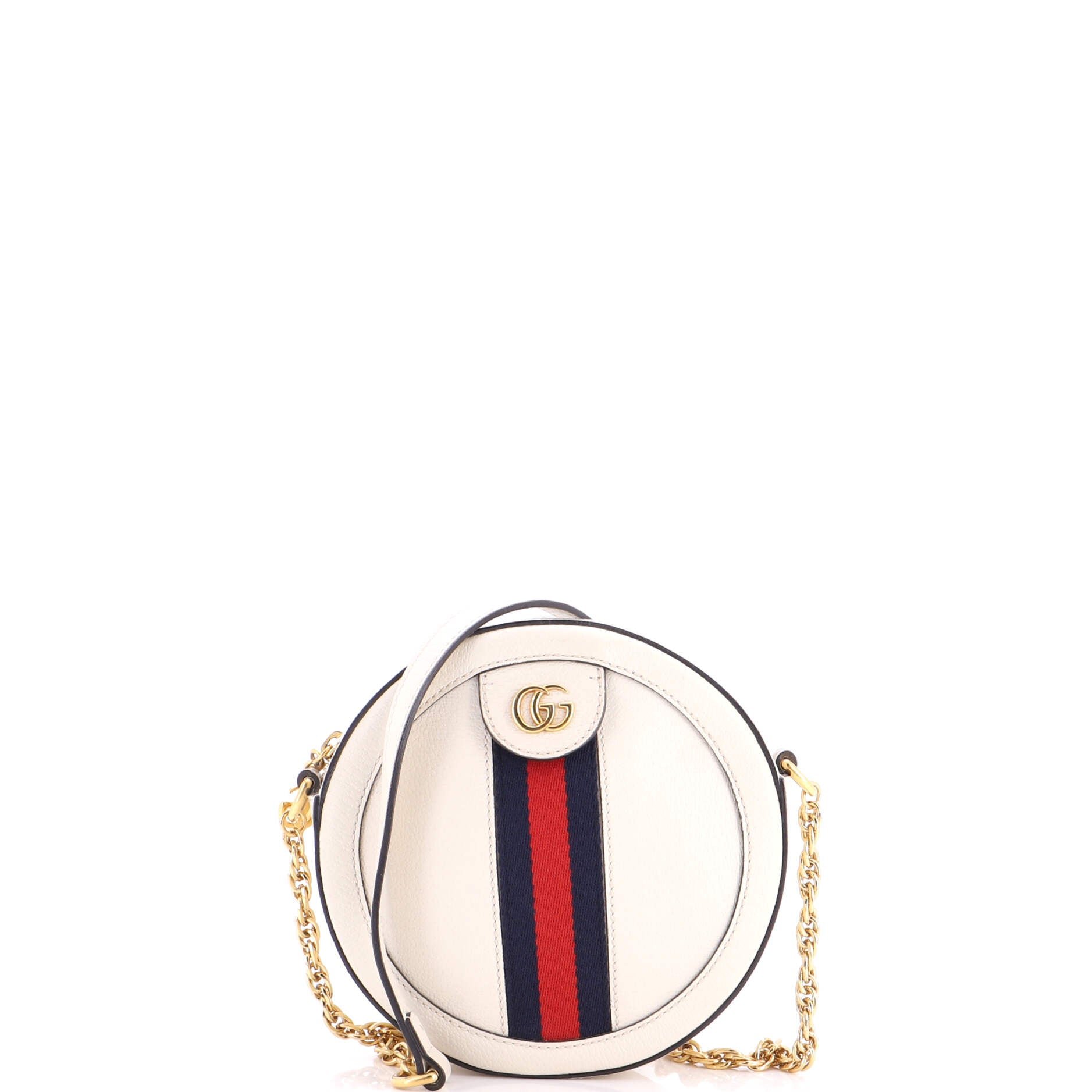 Ophidia Round Shoulder Bag Leather Mini