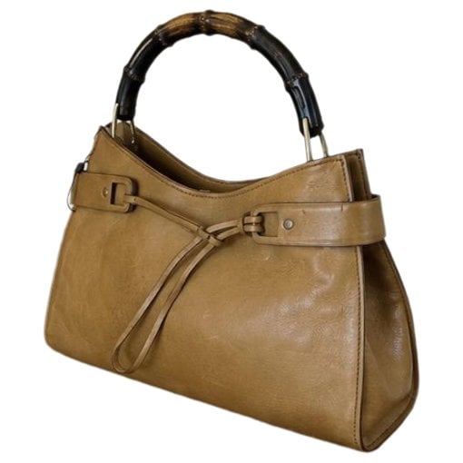 Bamboo leather handbag
