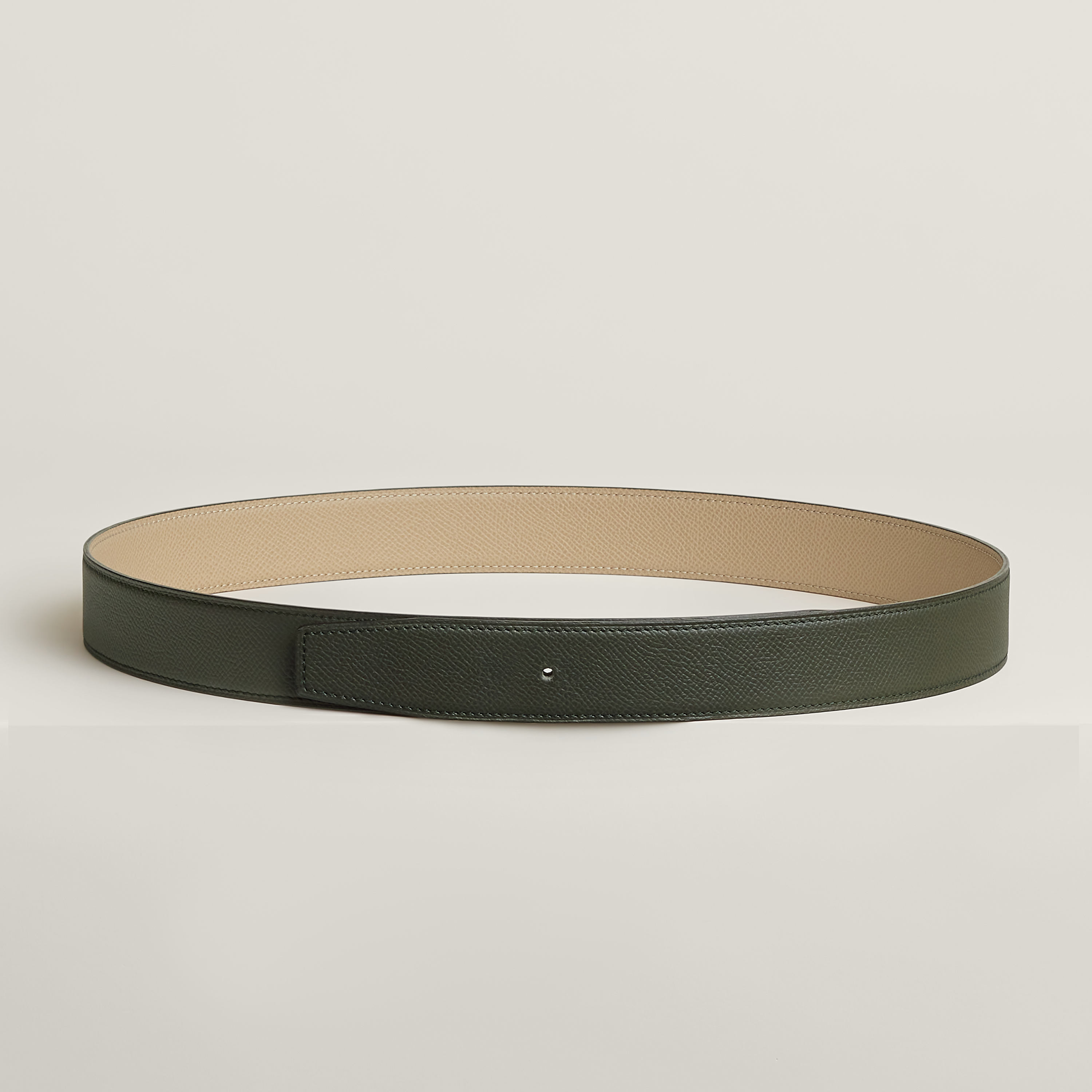 Reversible leather strap 32 mm