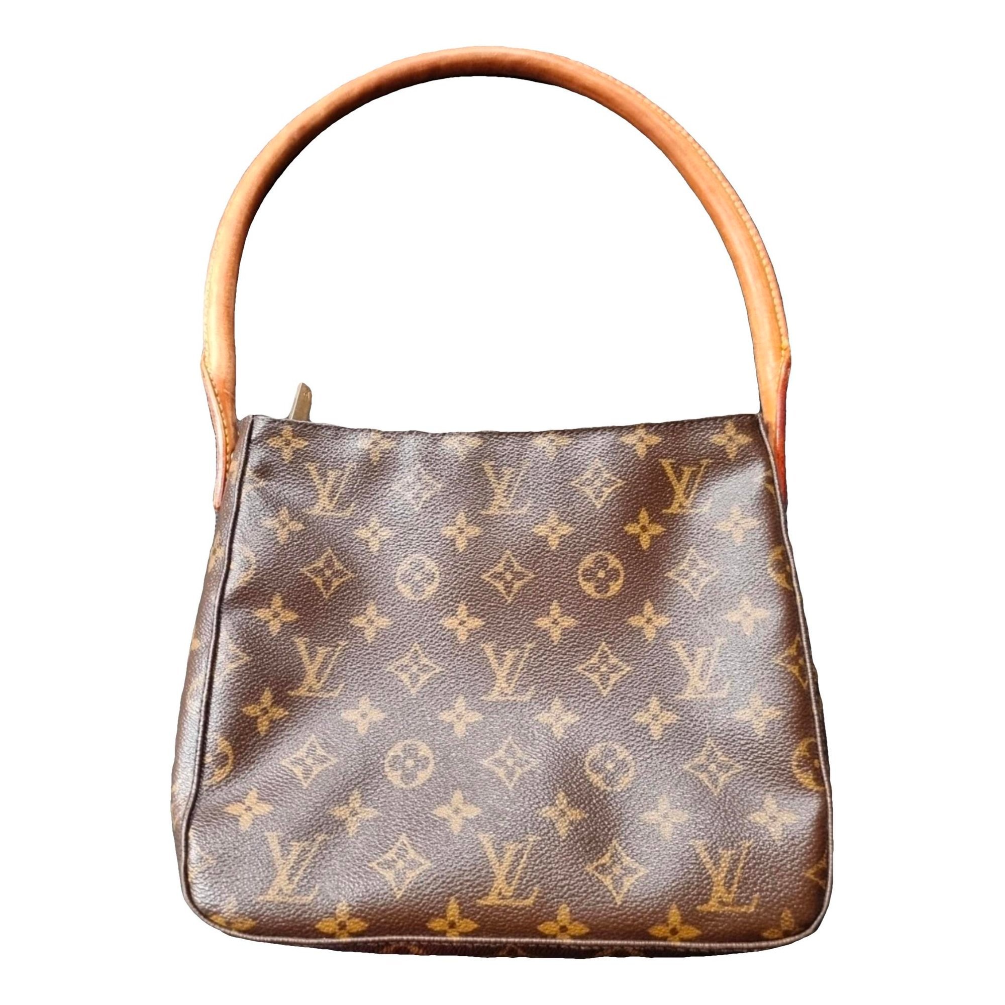 Looping leather handbag