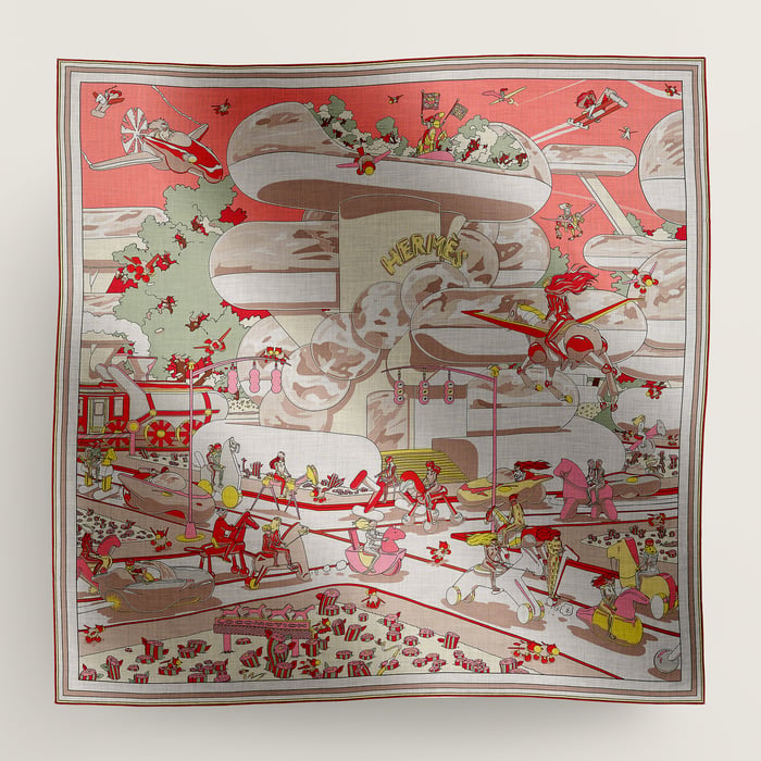 Hermès Locomotion shawl 140