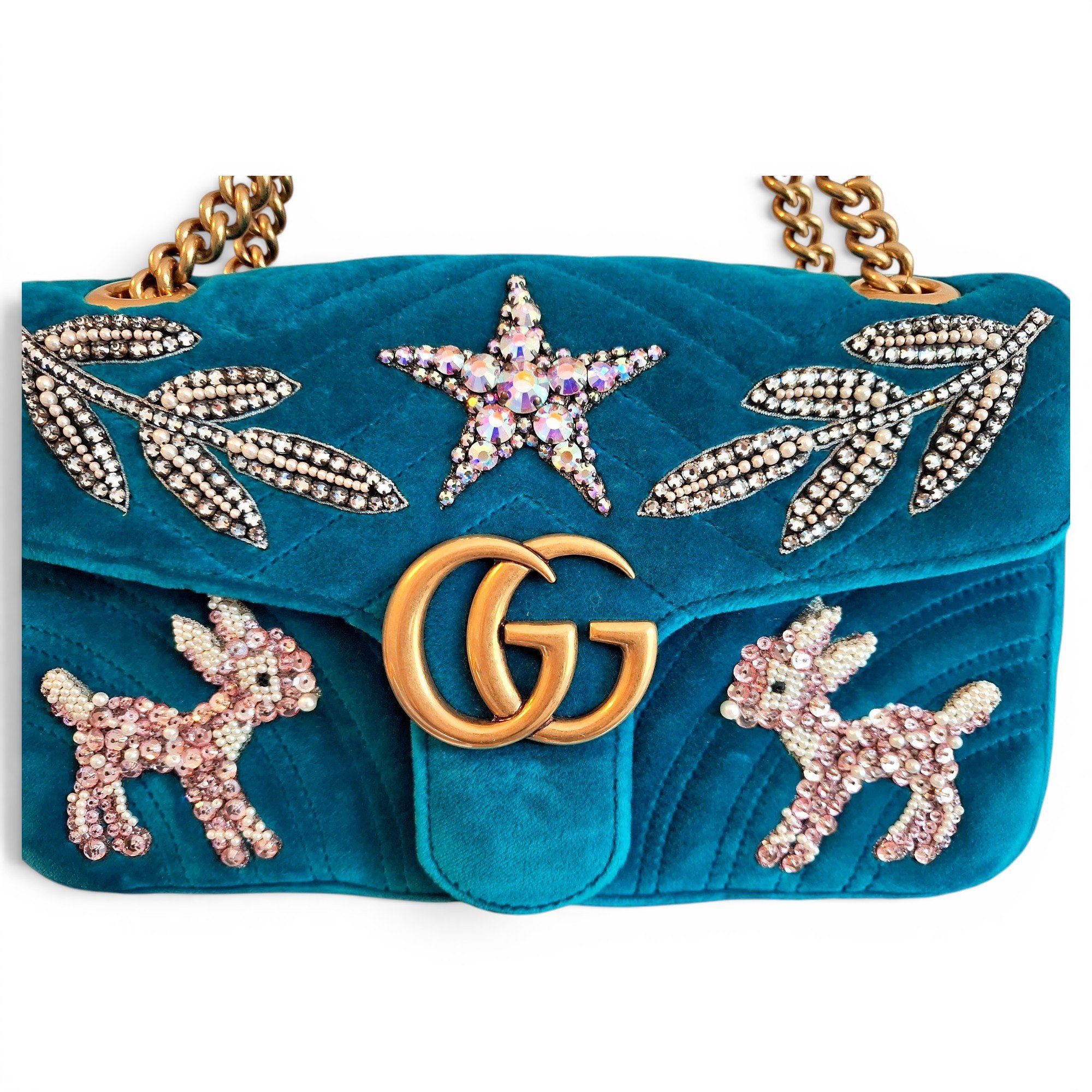 GG Marmont Chain Flap leather crossbody bag