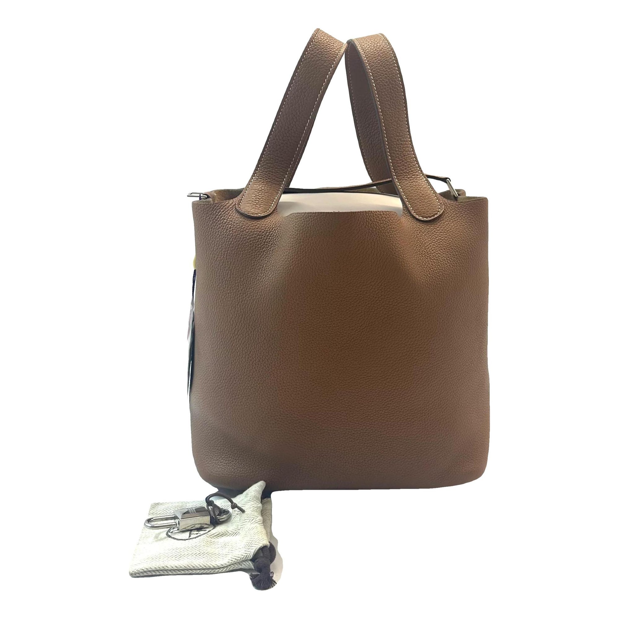 Picotin leather tote