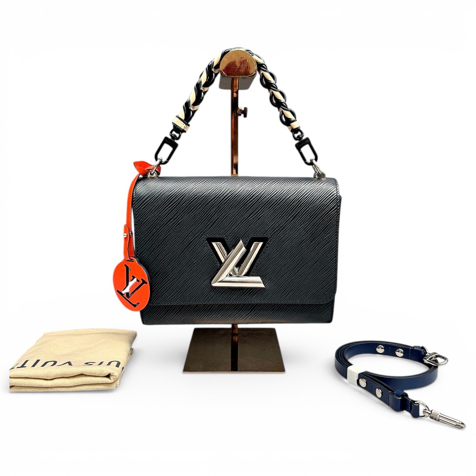 Twist leather handbag