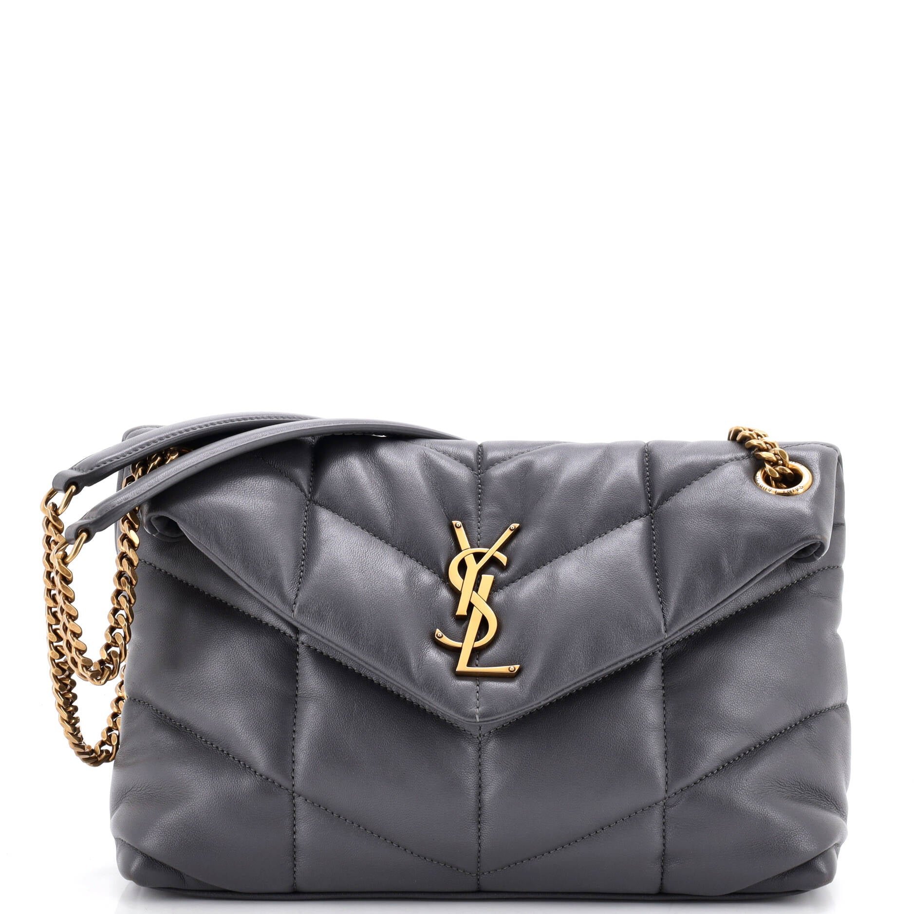Loulou Puffer Shoulder Bag Quilted Leather Small