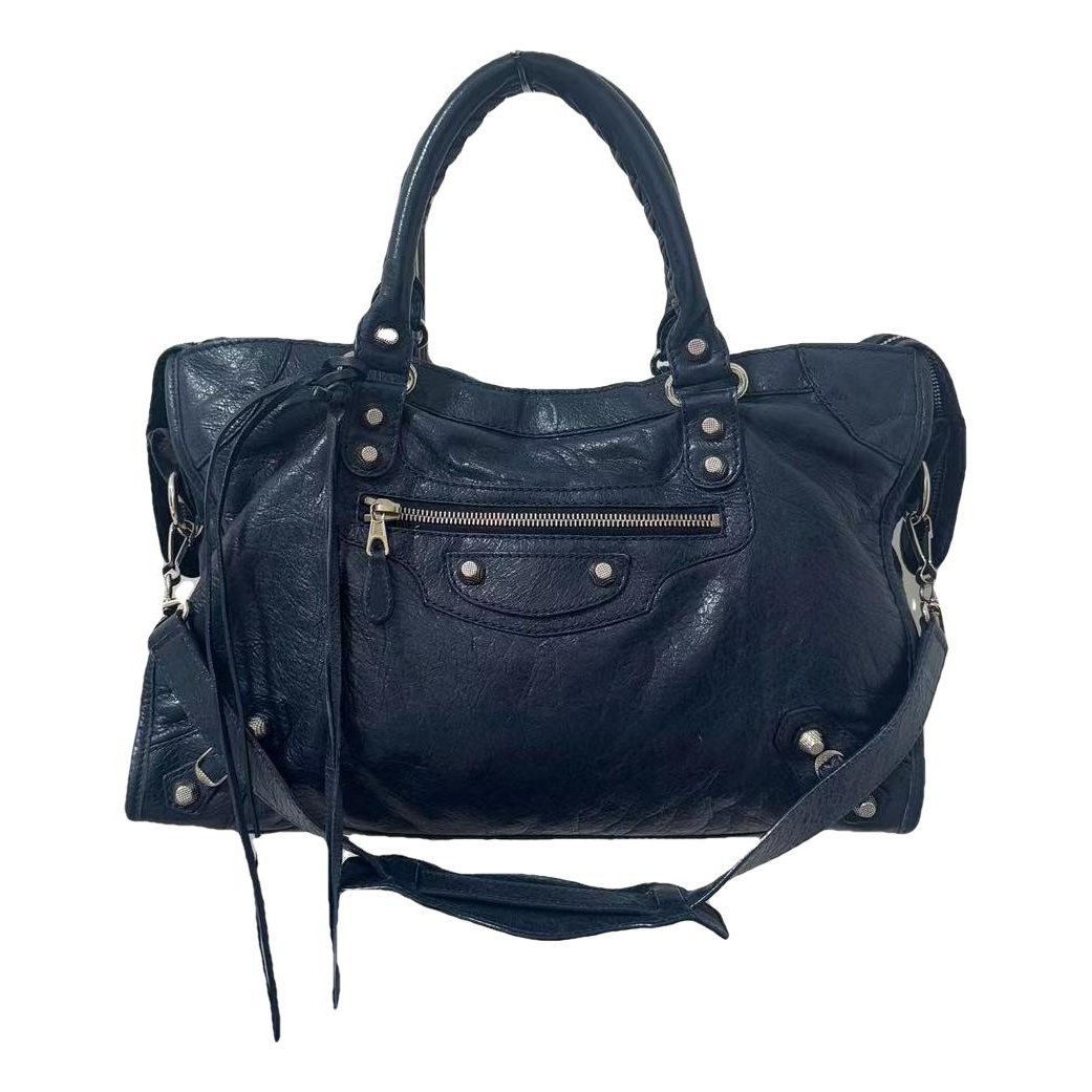 City leather handbag