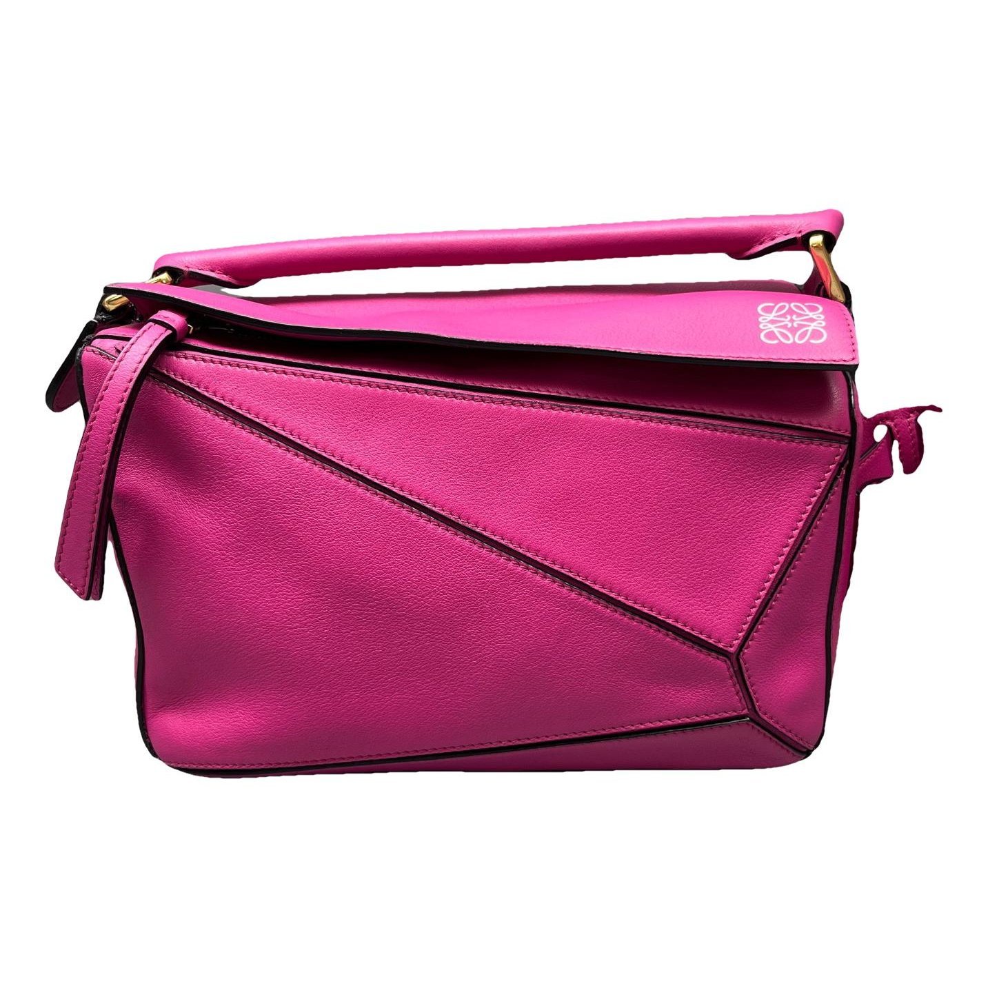 Puzzle leather handbag