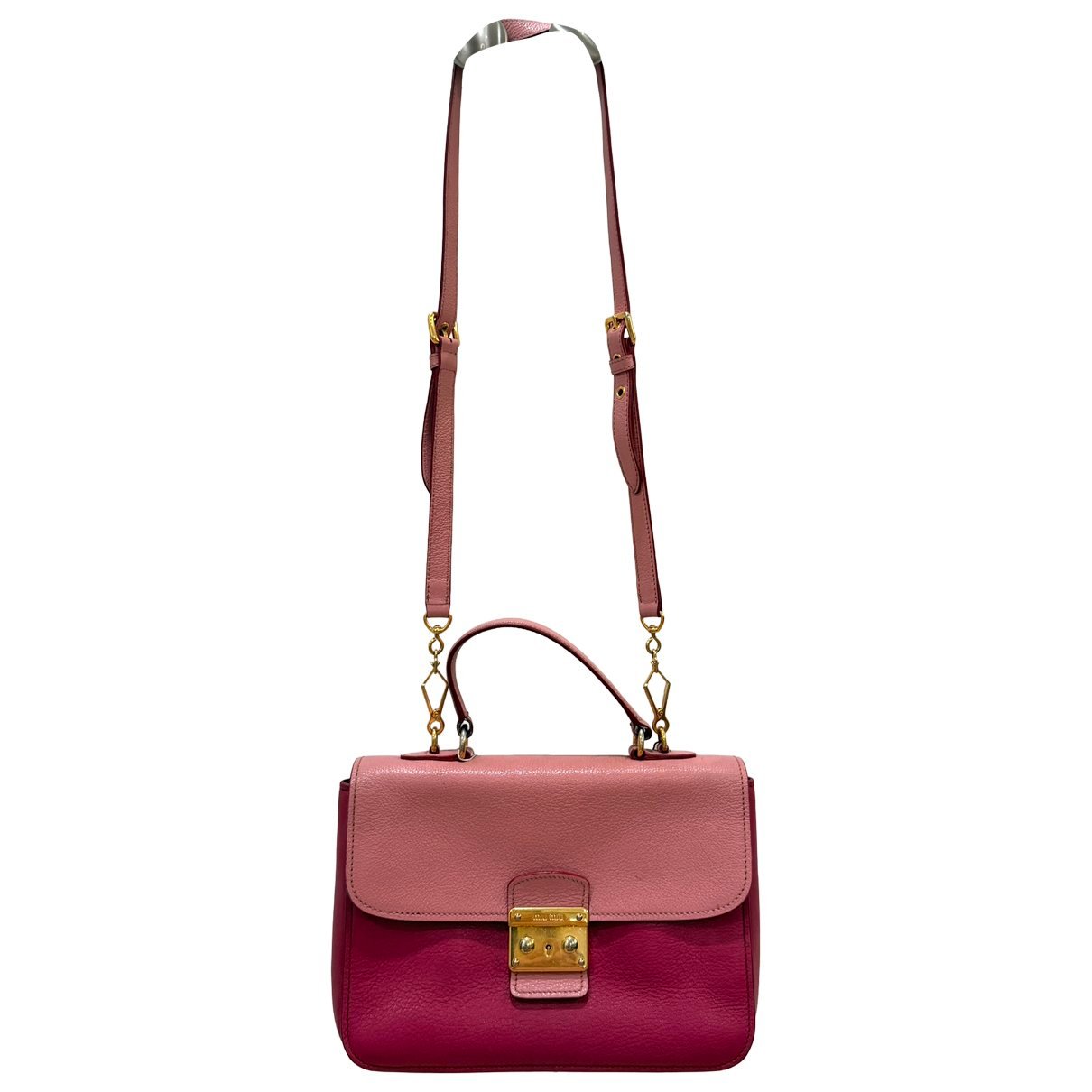 Madras leather crossbody bag