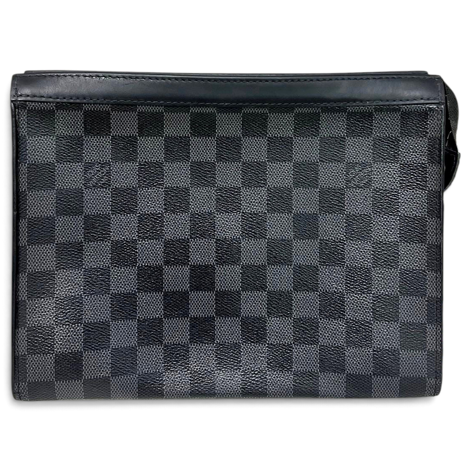 Leather clutch bag