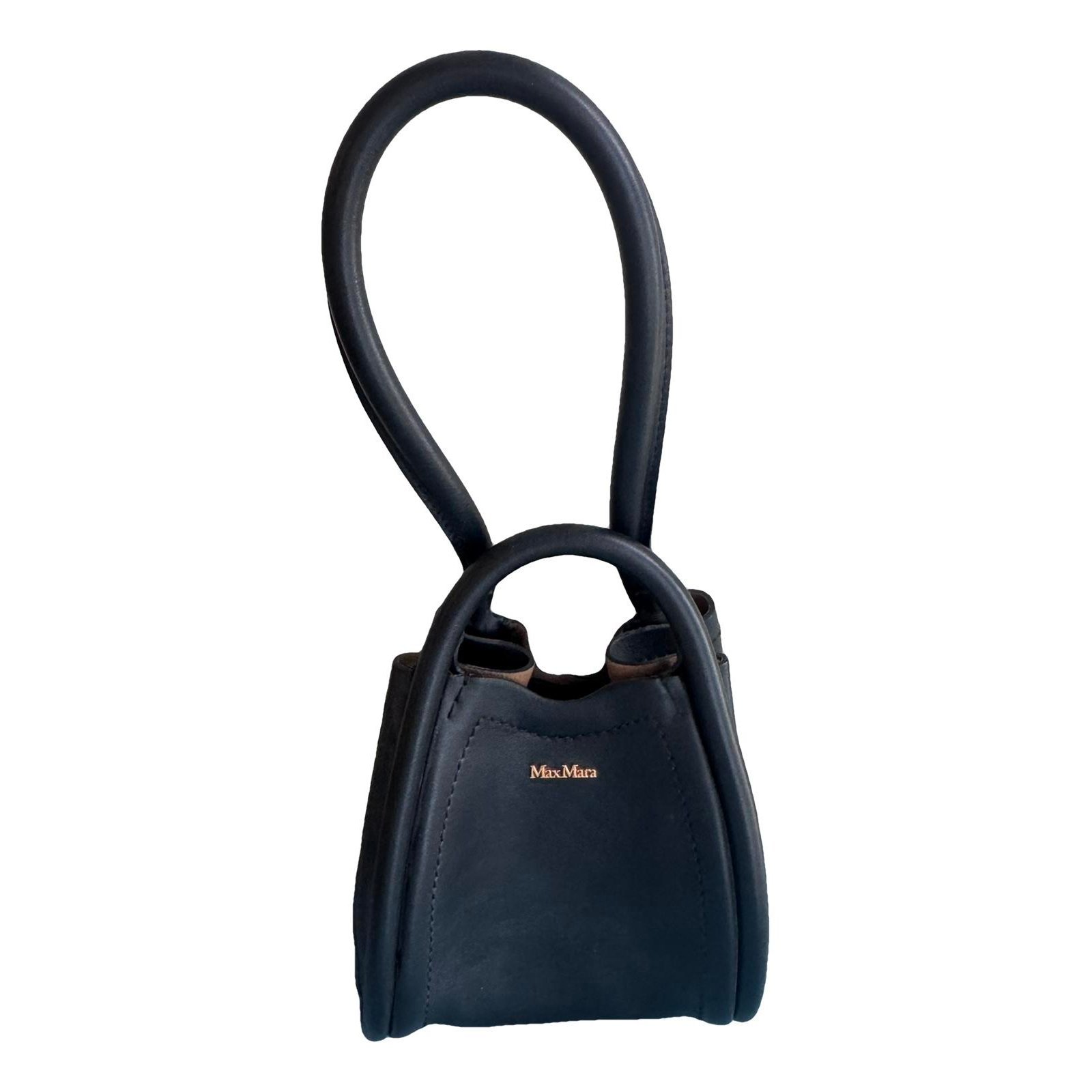 Marine leather handbag