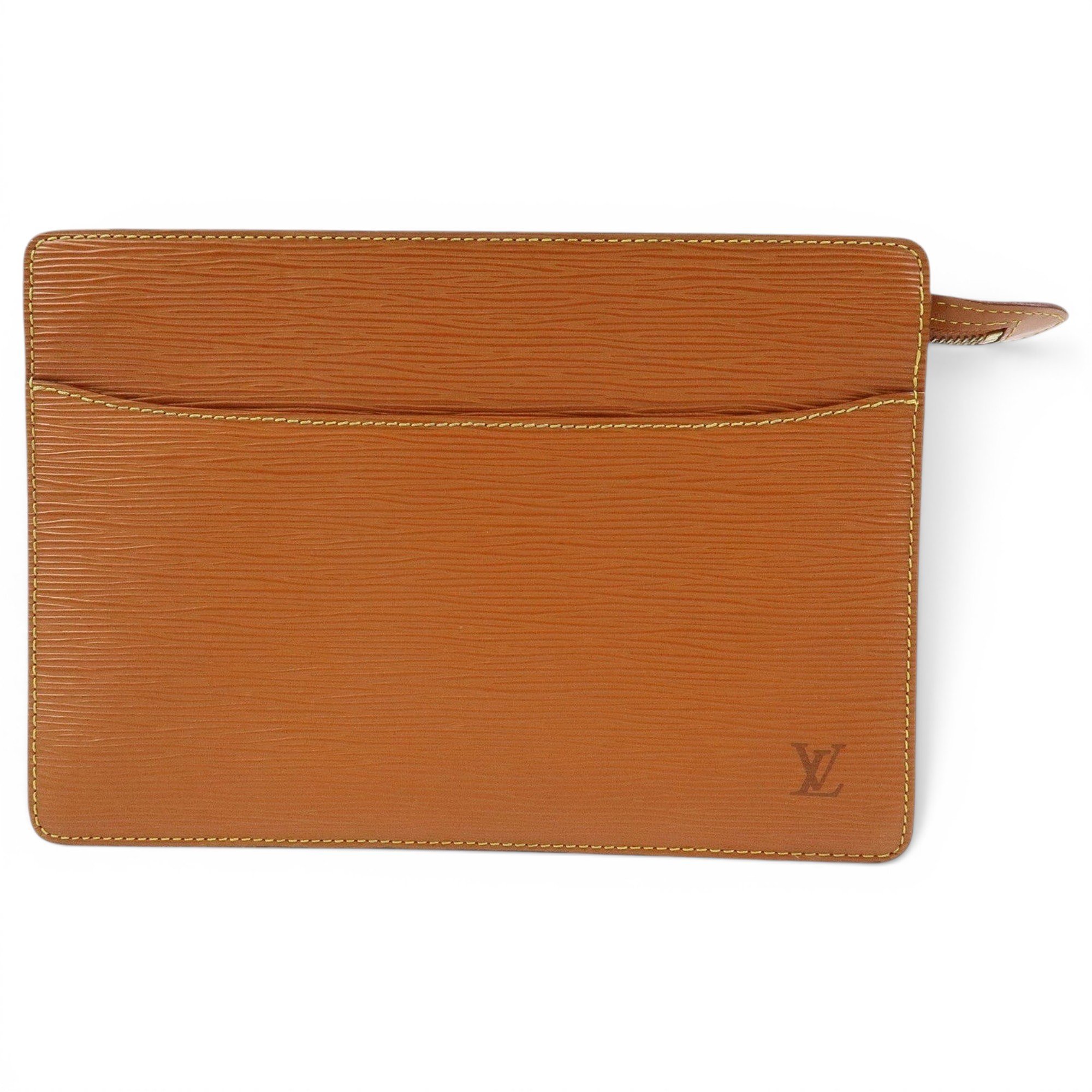 Leather clutch bag