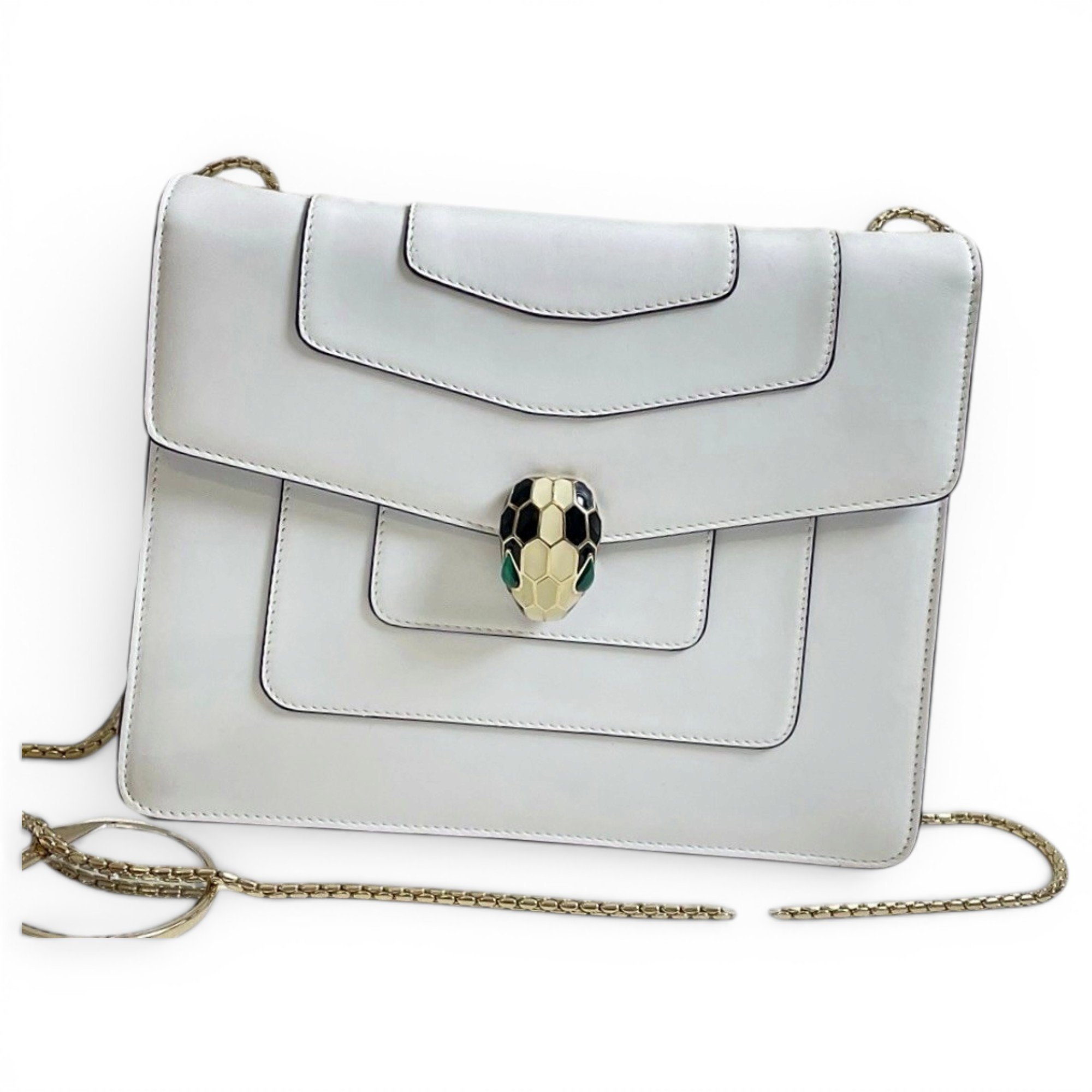 Serpenti leather handbag