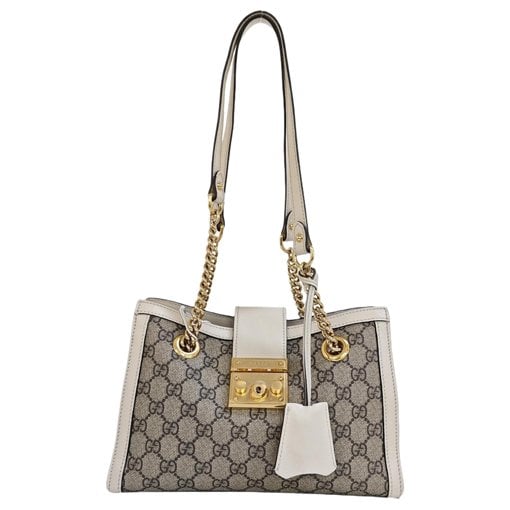 Padlock leather handbag