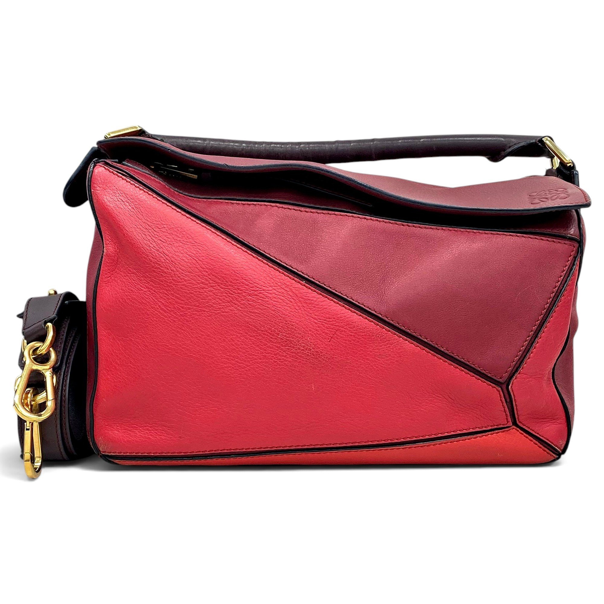 Puzzle leather handbag