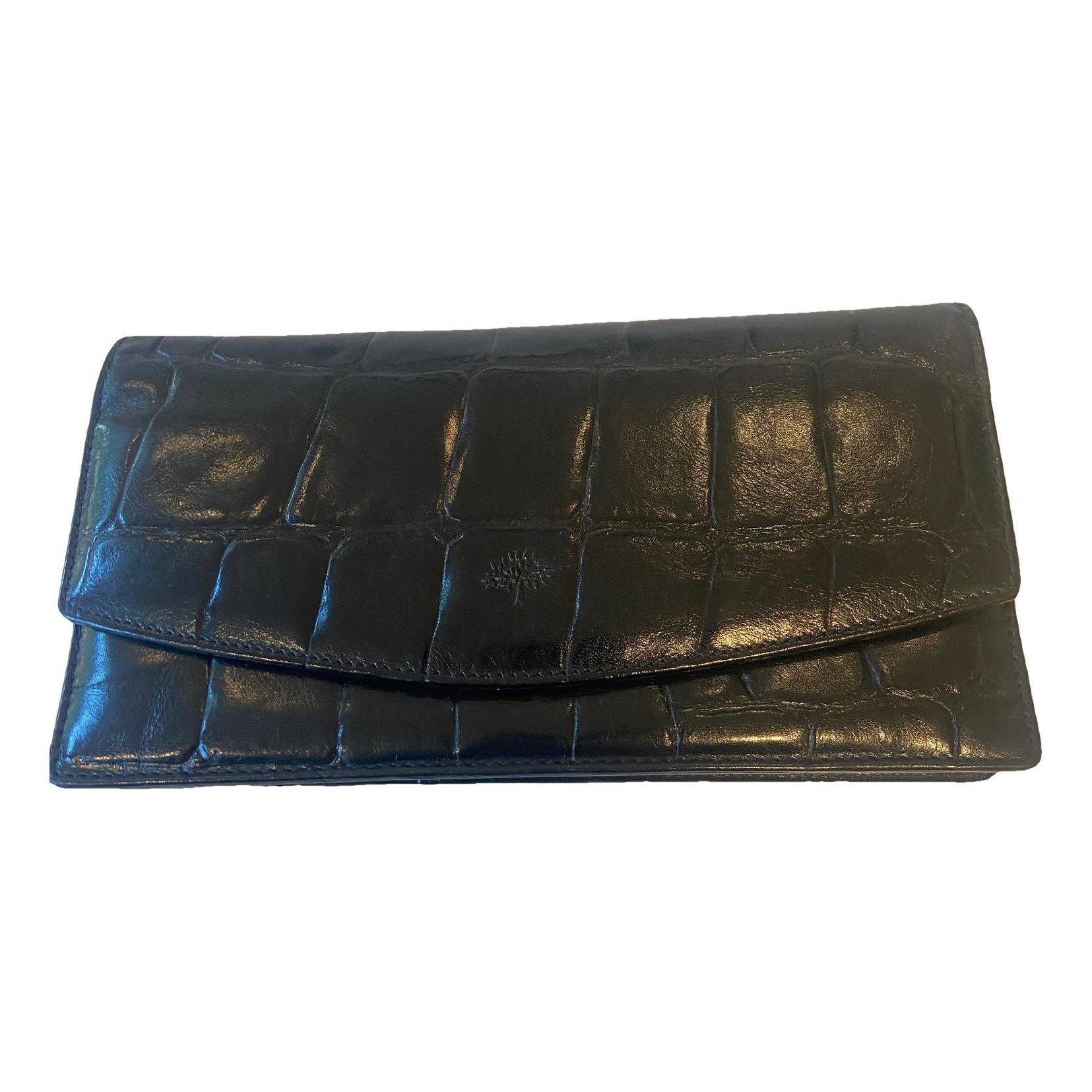 Leather clutch bag