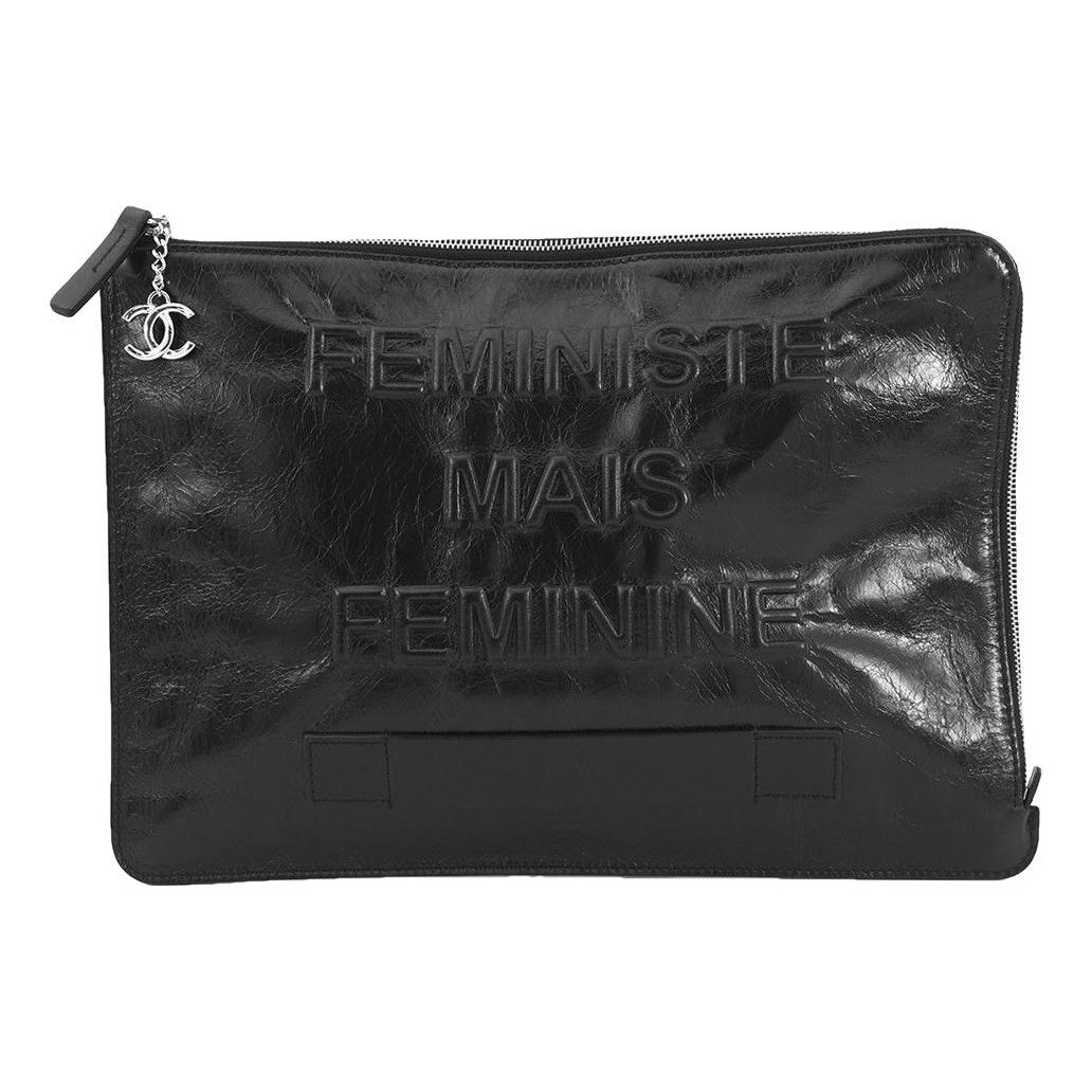 Leather clutch bag