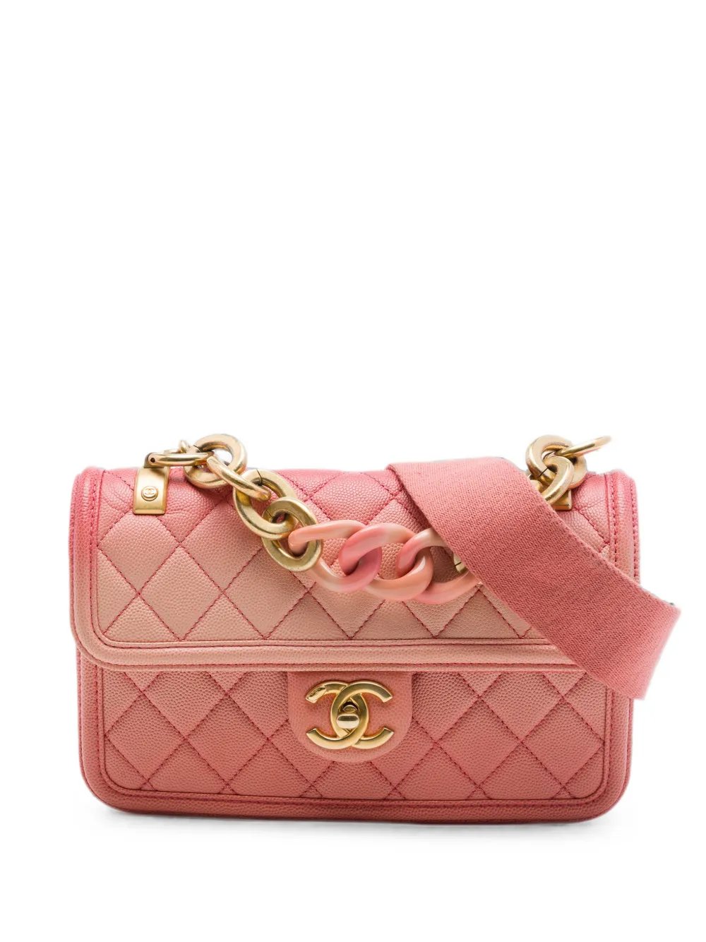 2019 Small Quilted Caviar Sunset On The Sea Flap satchel